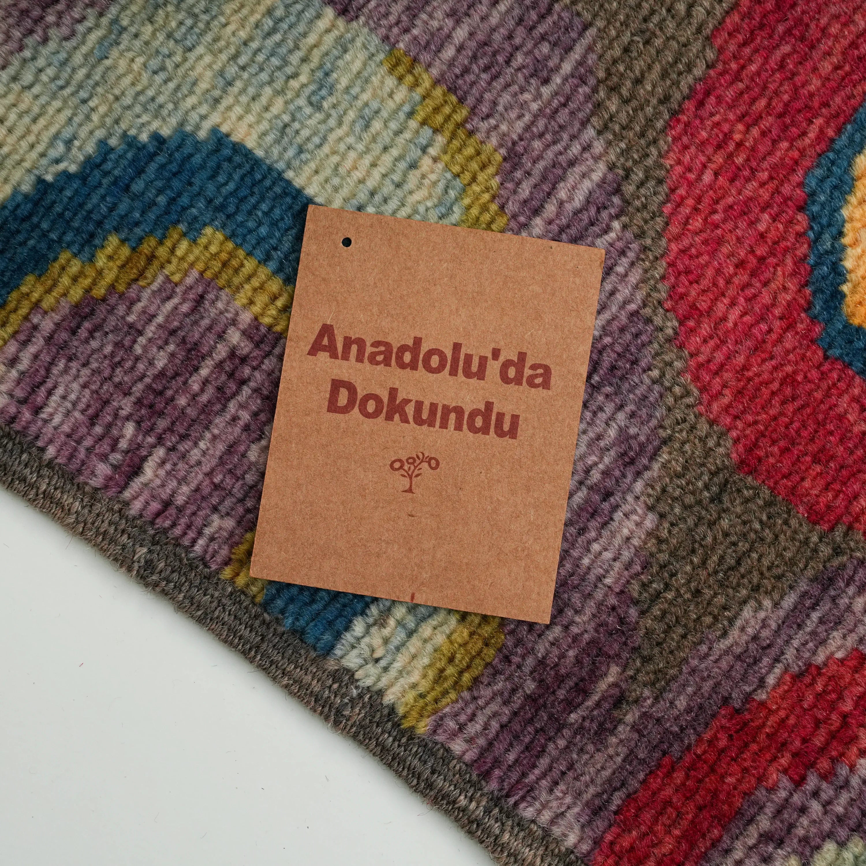 Nazar Series Handwoven Abstract Pattern Colorful Wool Rug