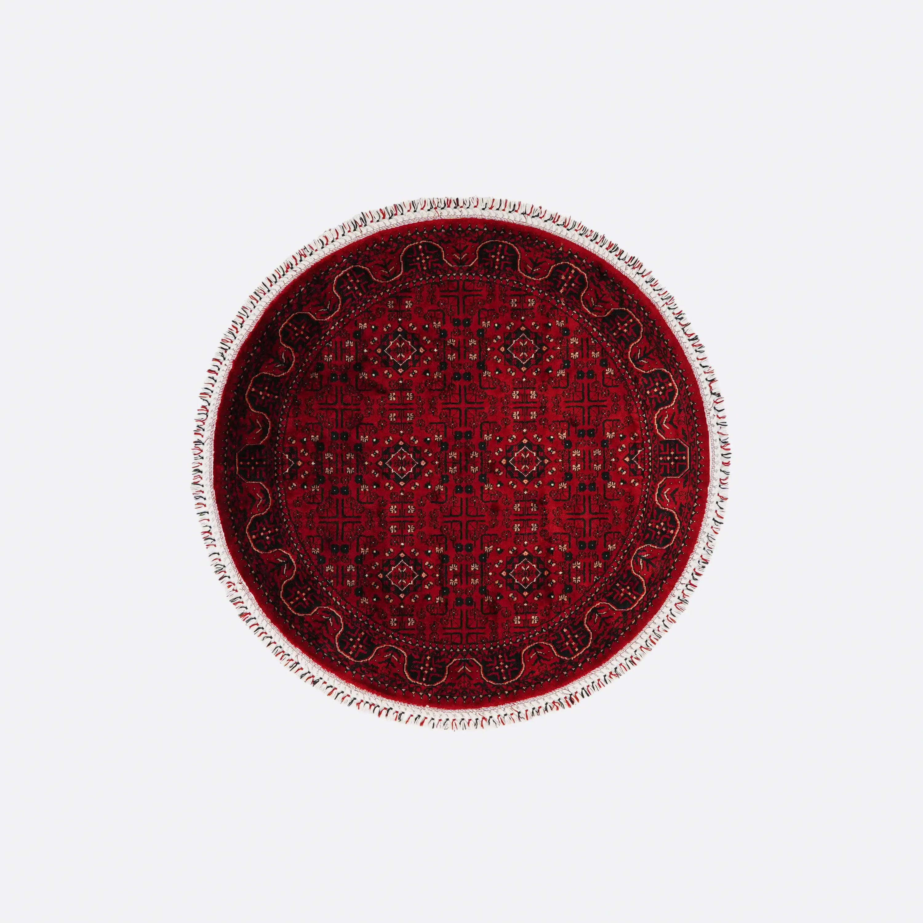 Nostalgia Afghan Design Machine Woven Carpet