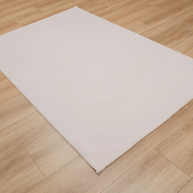Focus Series Plain Patterned Acrylic White Rug, 200×290 cm Halıcızade