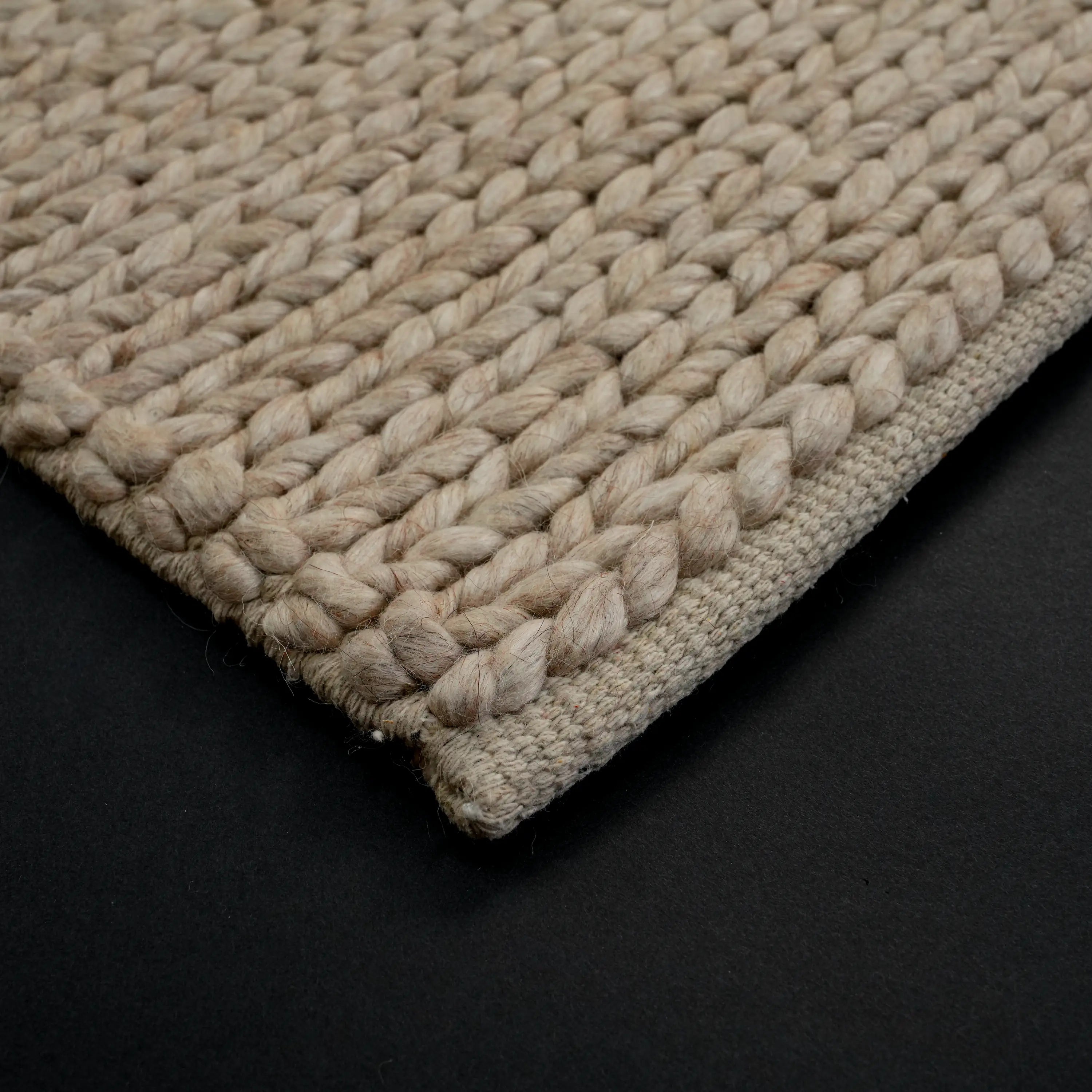 Jade Striped Design Hand Woven Carpet