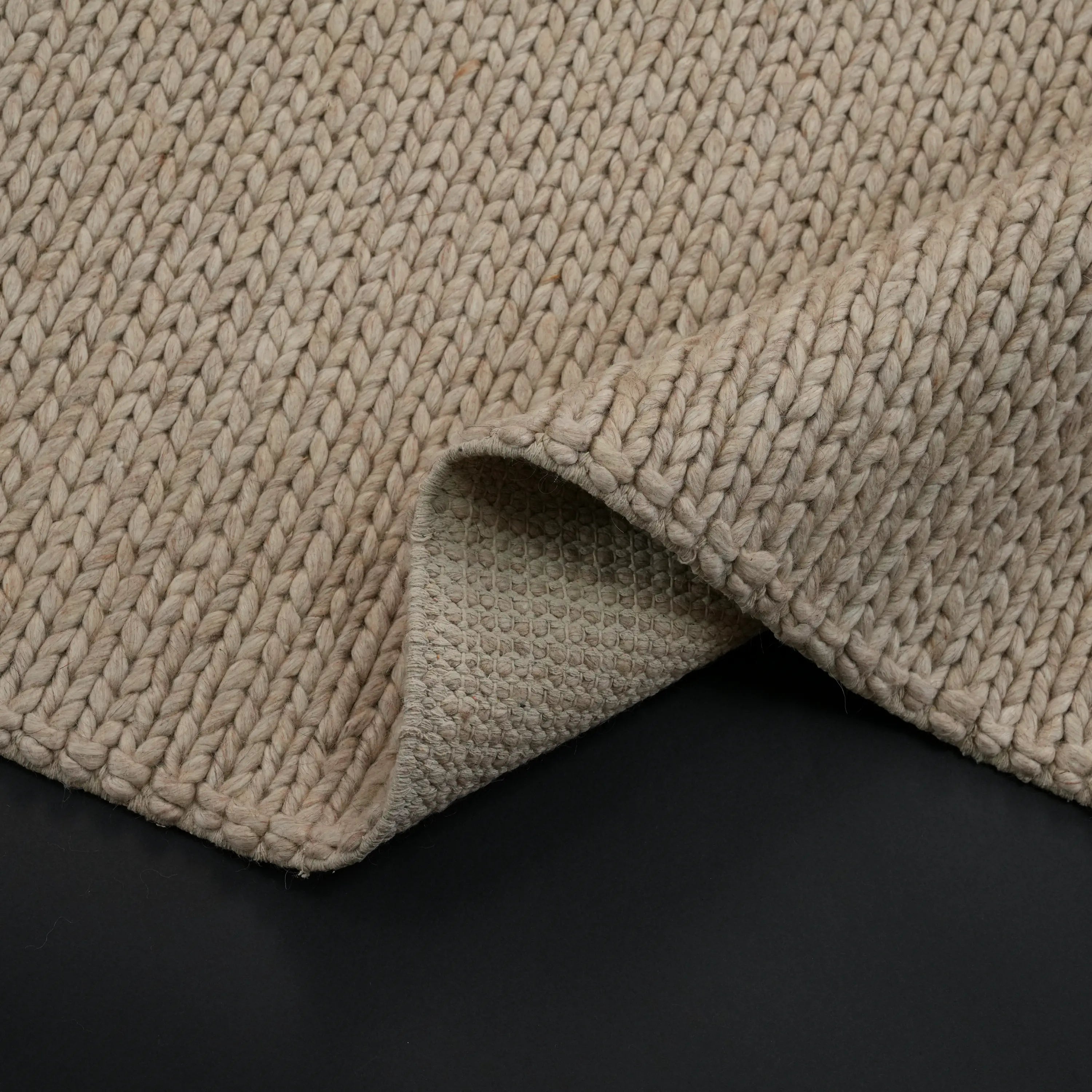 Jade Striped Design Hand Woven Carpet