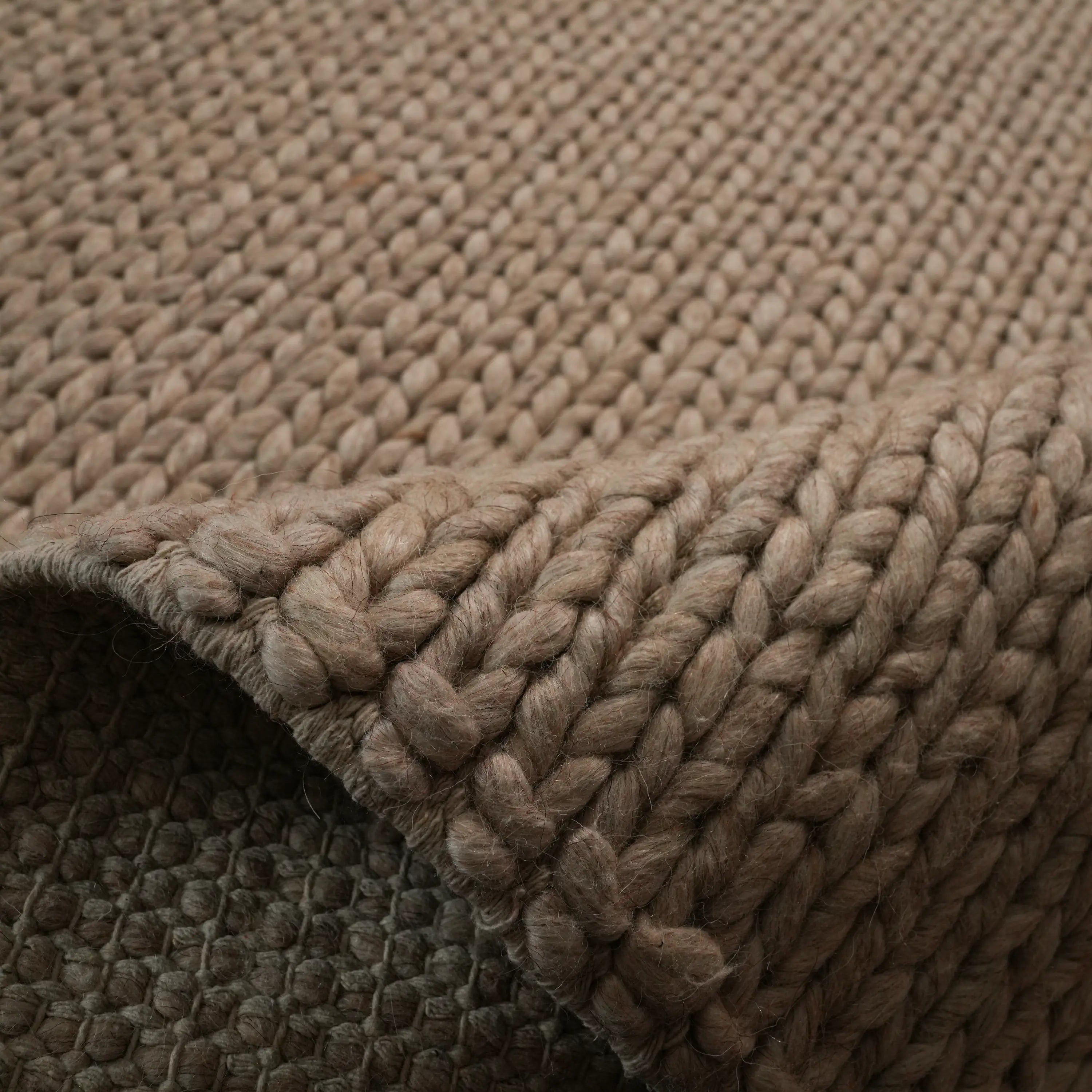 Jade Striped Design Hand Woven Carpet