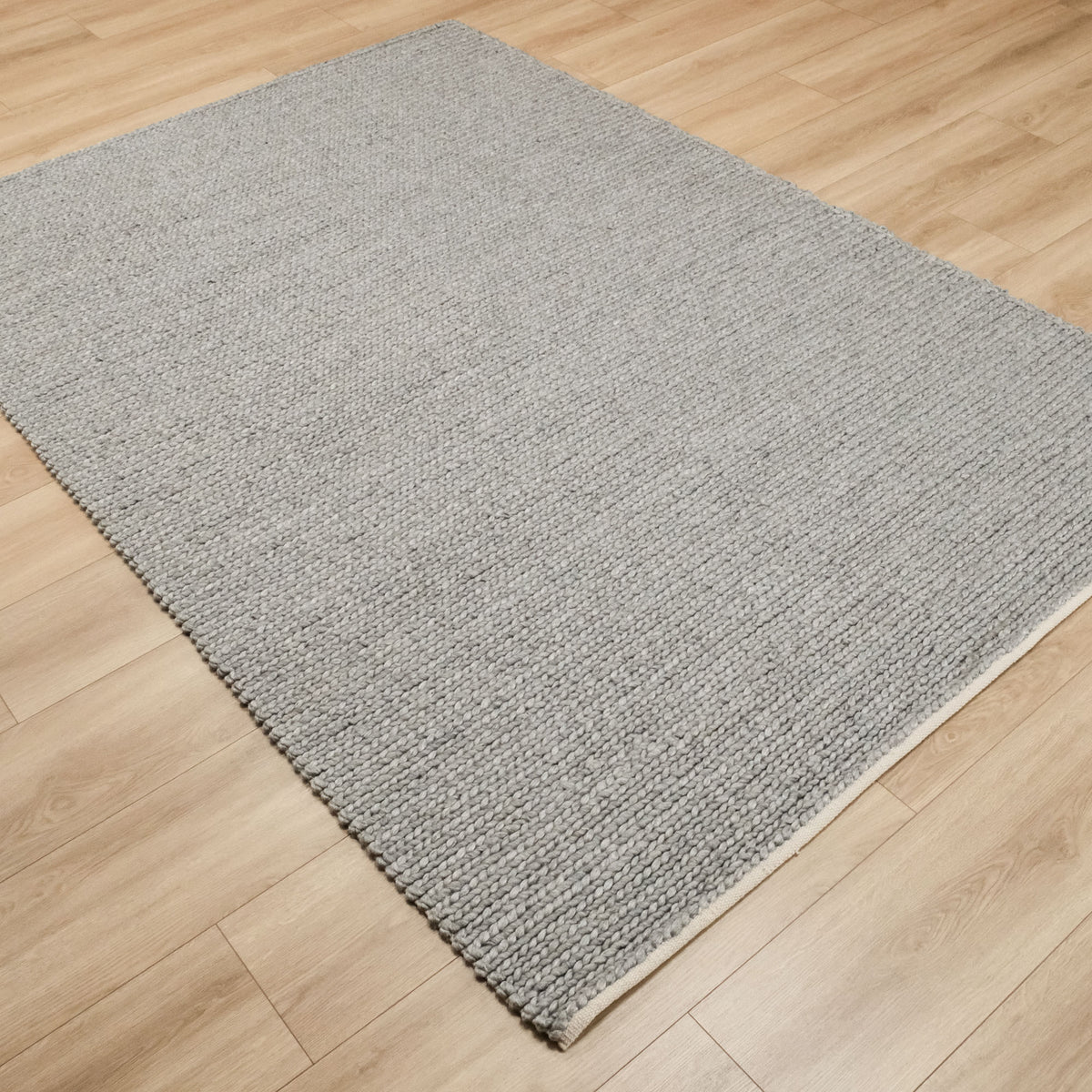 Örge Serisi Çizgi Desenli El Dokuma Yün Halı, gri, 80x150 – 200x300 cm — Halıcızade