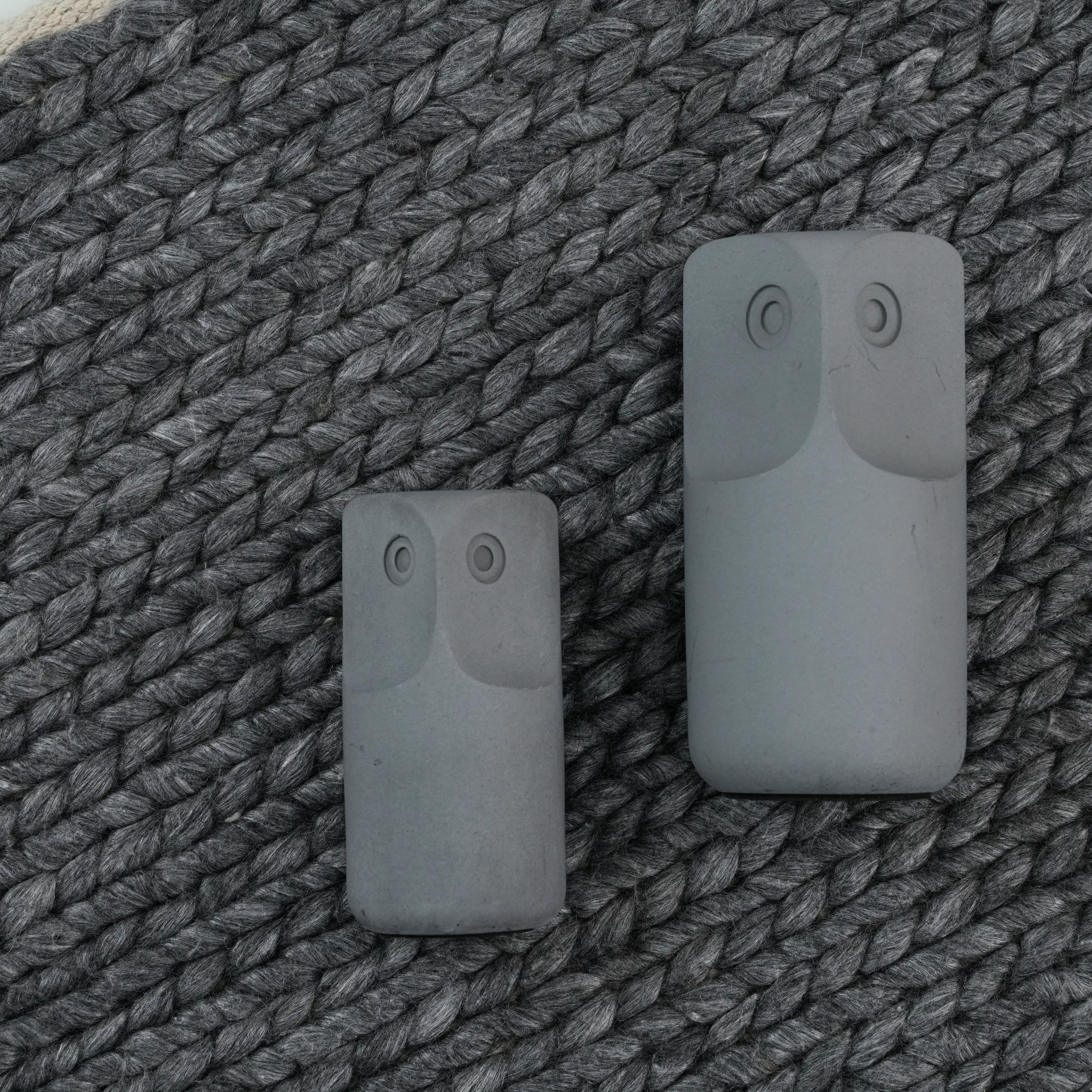 Örge Series Handwoven Striped Pattern Anthracite Wool Rug