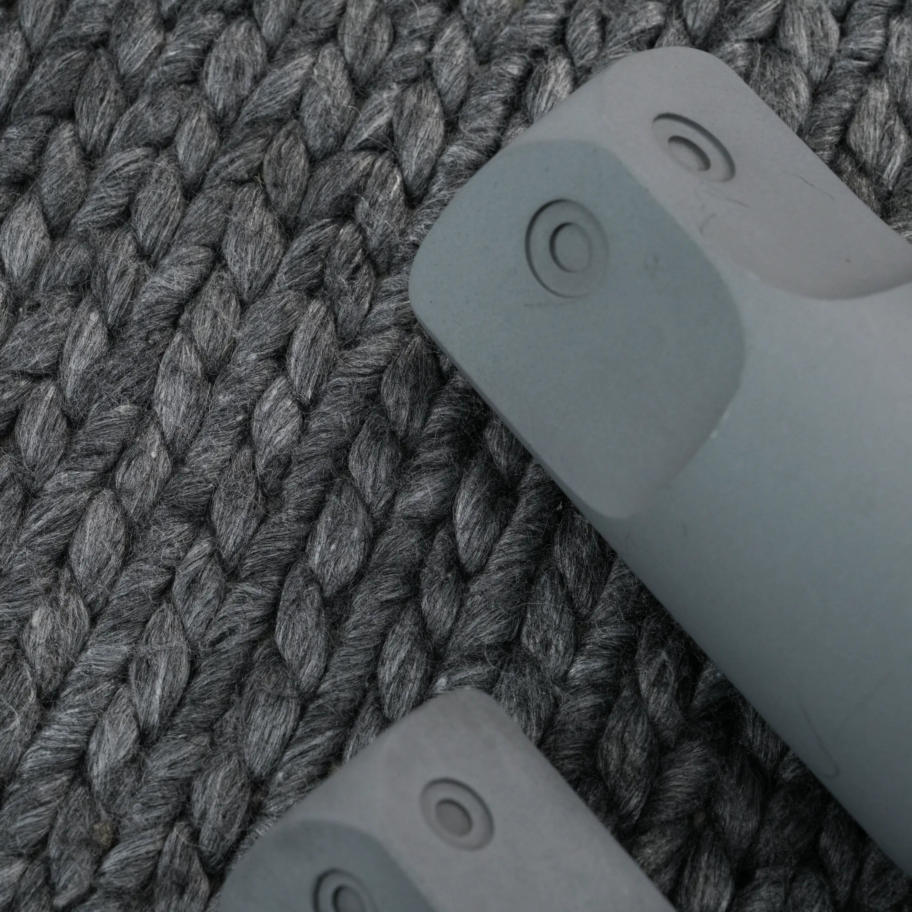 Örge Series Handwoven Striped Pattern Anthracite Wool Rug