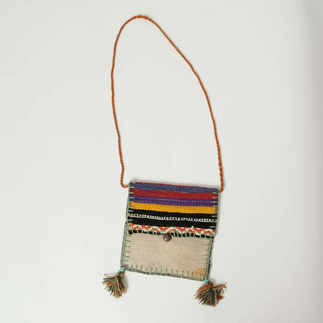 Çok Renkli El Dokuma Yün Kilim Çanta, 25×26 cm Translation missing: tr.hz.card.alt_brand