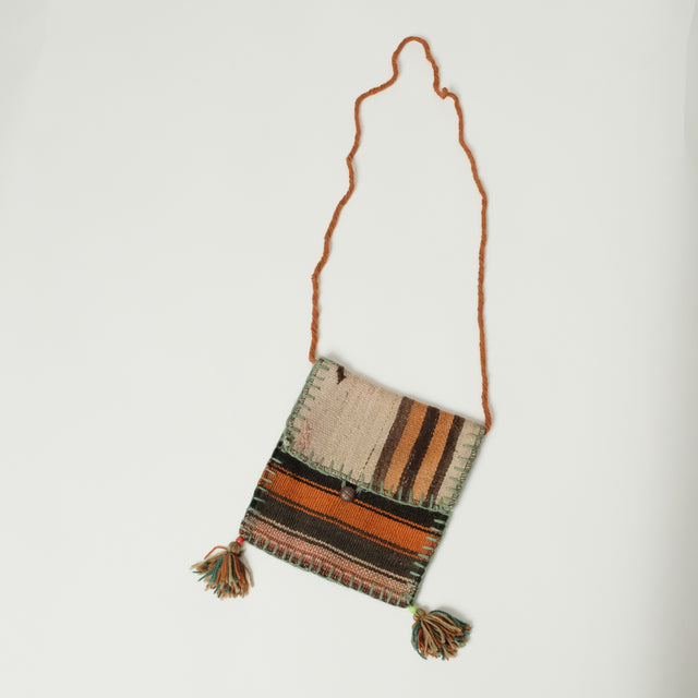 Anadolu Desenli Çok Renkli El Dokuma Yün Heybe Kilim Çanta, 25×26 cm Translation missing: tr.hz.card.alt_brand