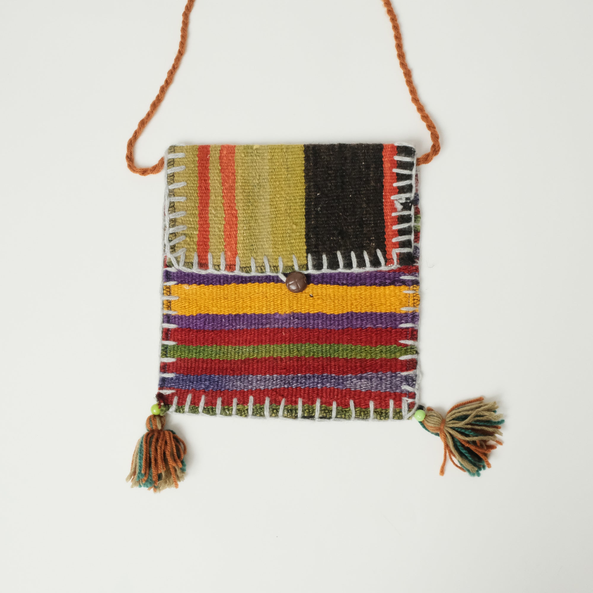Handmade Rug Bag Authentic Hand Woven Wool Rug Bag