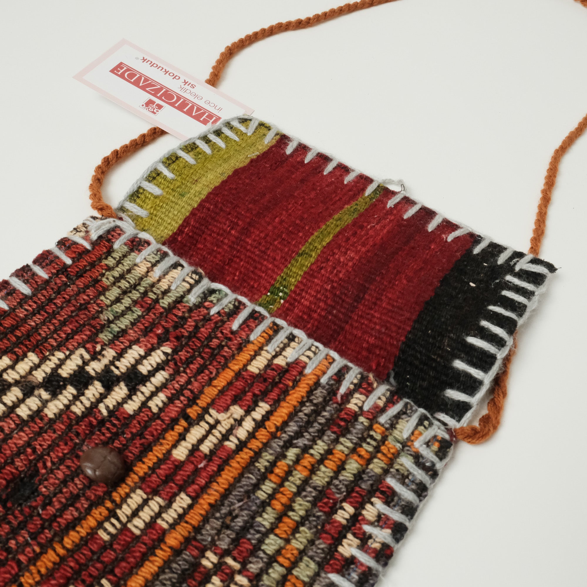 Multicolored Authentic Handwoven Wool Kilim Bag