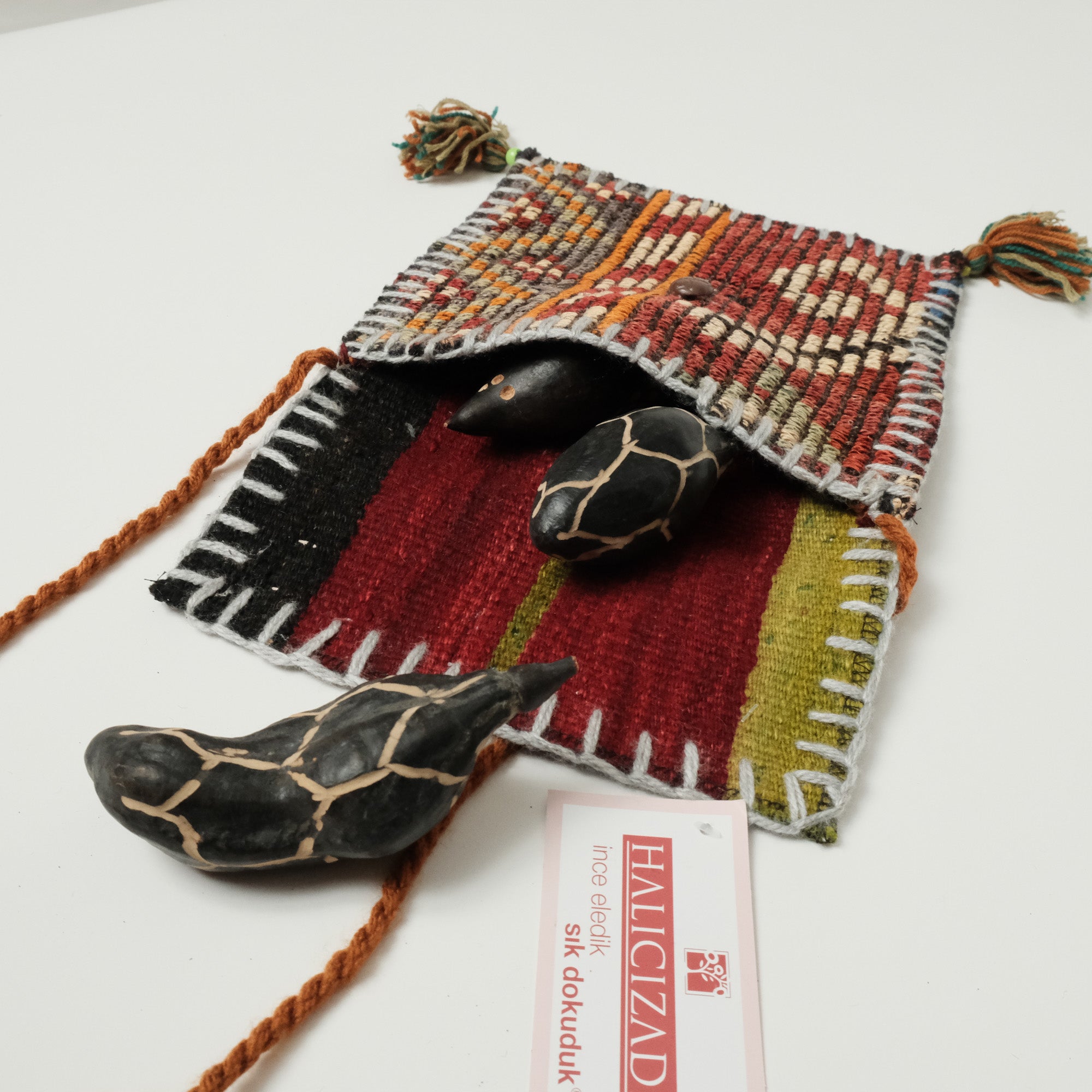 Multicolored Authentic Handwoven Wool Kilim Bag