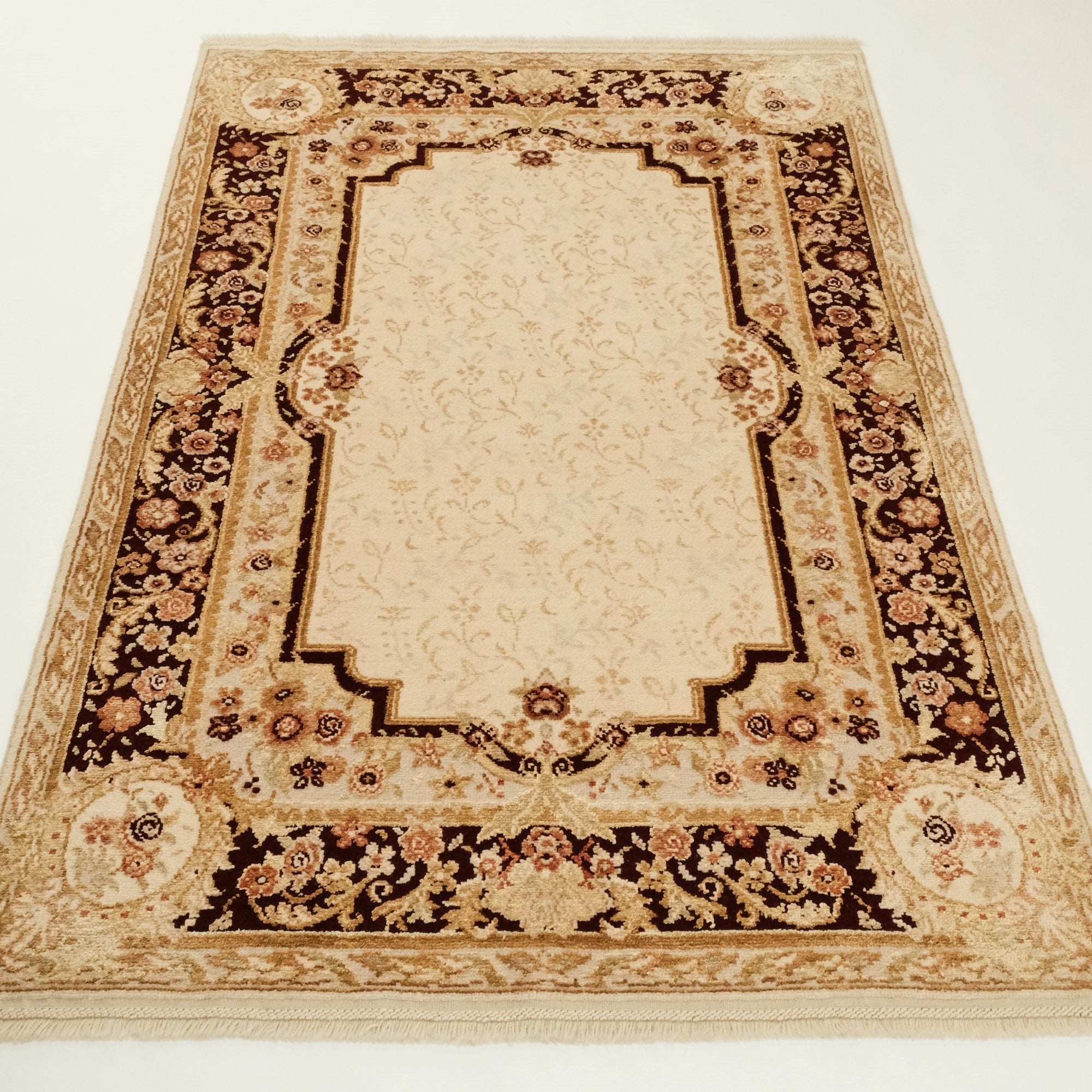 Ottoman Series Frame Design Hand Woven Carpet