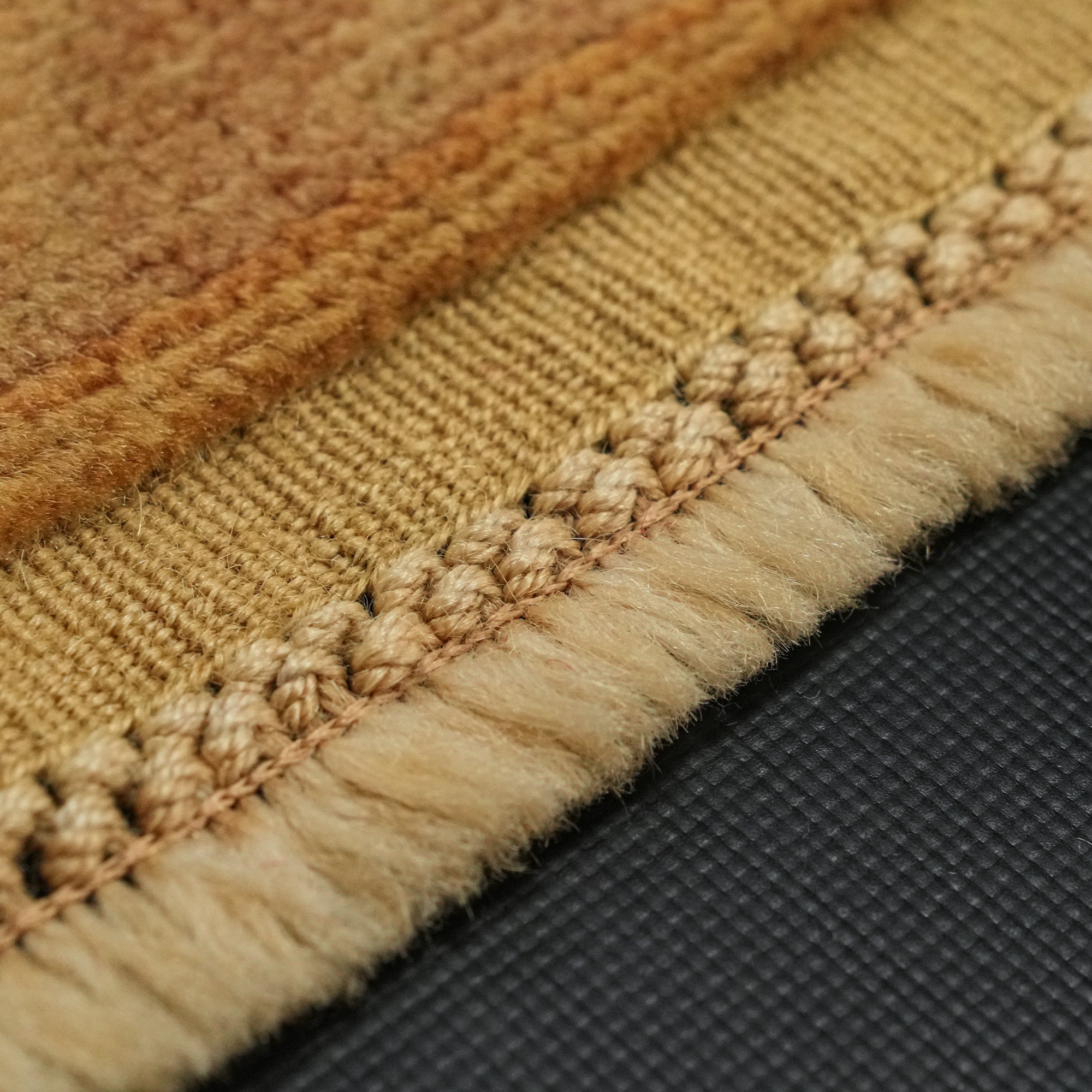 Ottoman Serisi El Dokuma Çerçeve Desenli Kahverengi Yün Halı