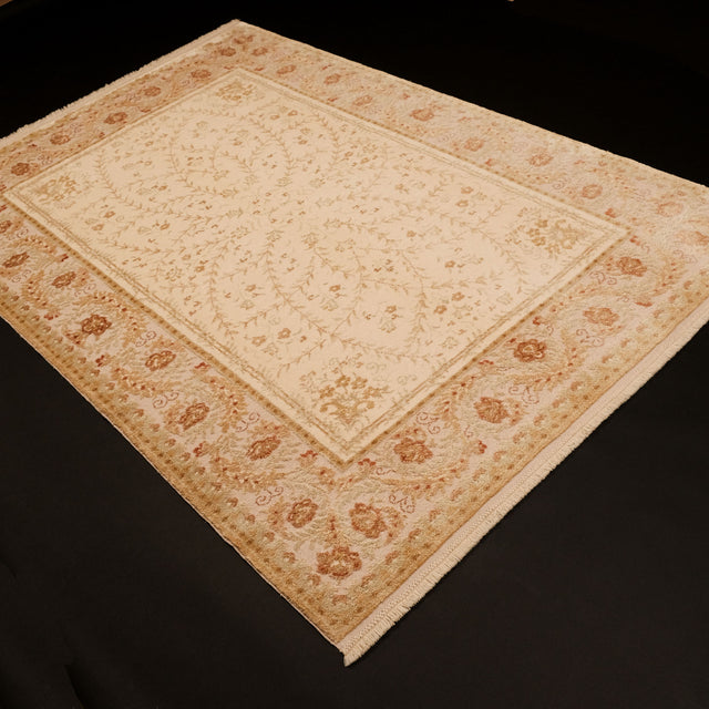 Ottoman Series Handwoven Oushak Pattern Silk Wool Cream Rug, 160×240 cm Translation missing: en.hz.card.alt_brand