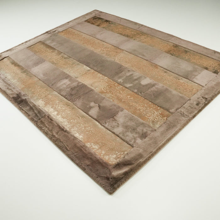 Patchwork Desenli Vizon Deri Post Halı, 200x240 cm — Halıcızade