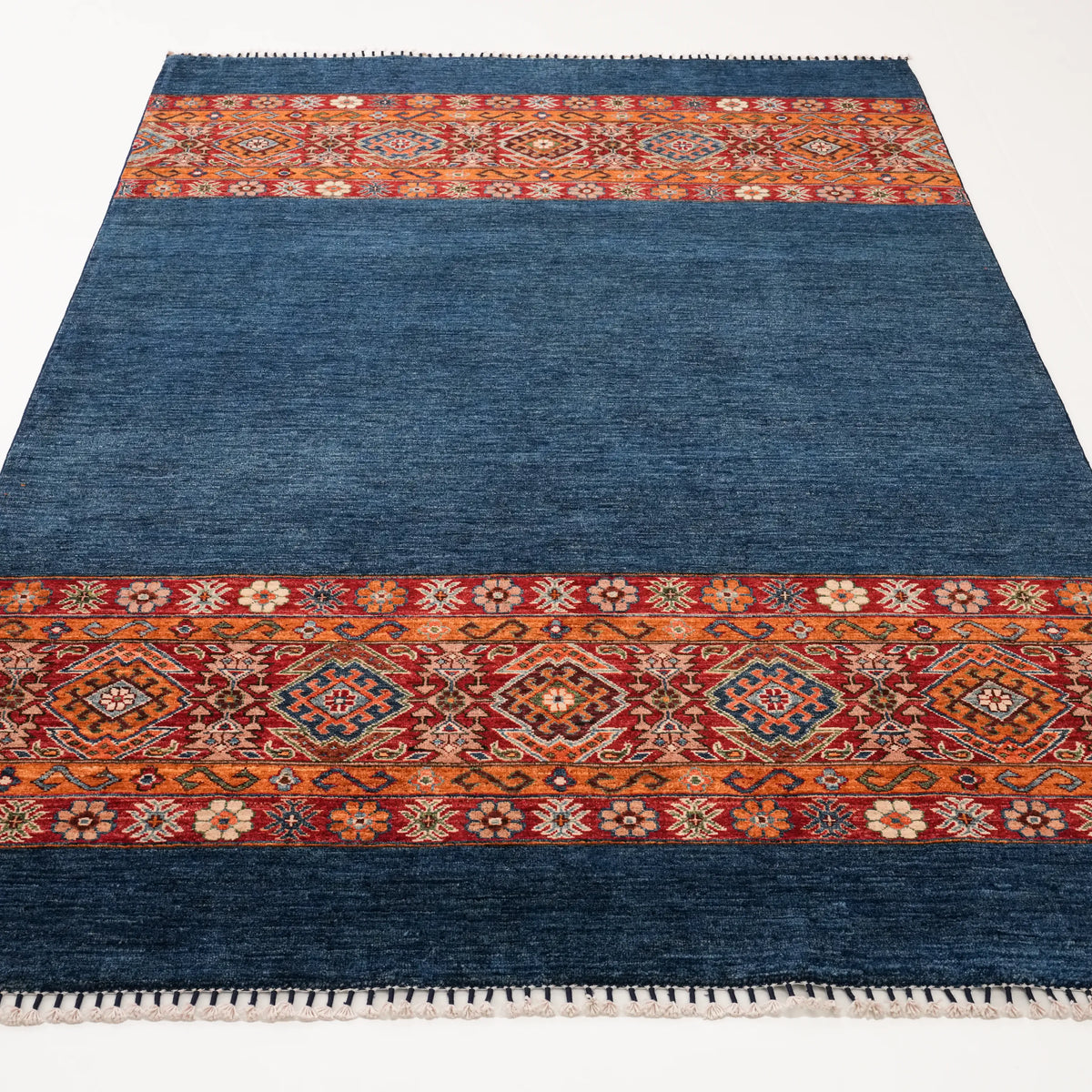 Pinhan Serisi El Dokuma Anadolu Desenli Mavi Halı — 75x179, 76x179, 118x187, 124x186 cm