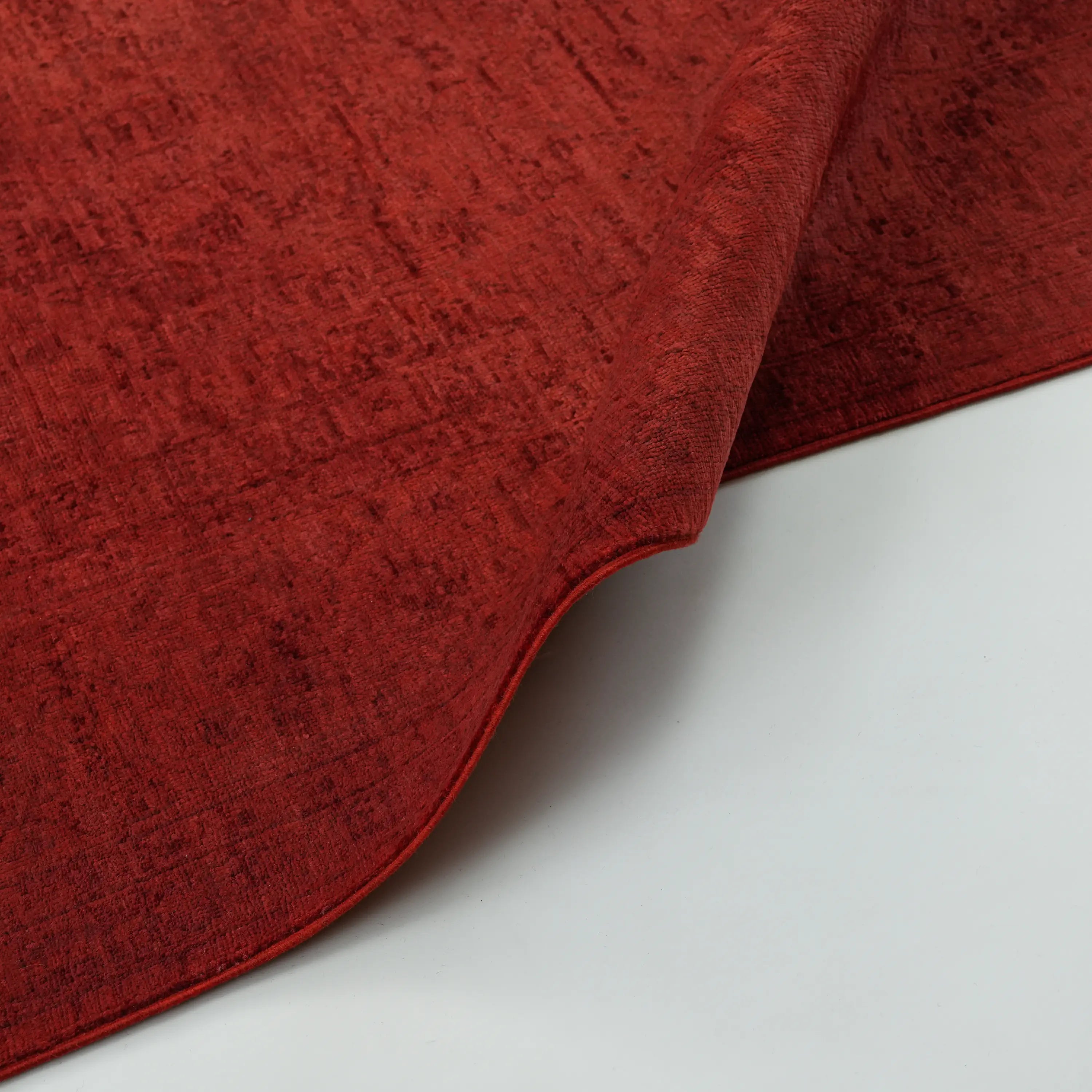 Retro Series Handwoven Vintage Patterned Red Wool Rug