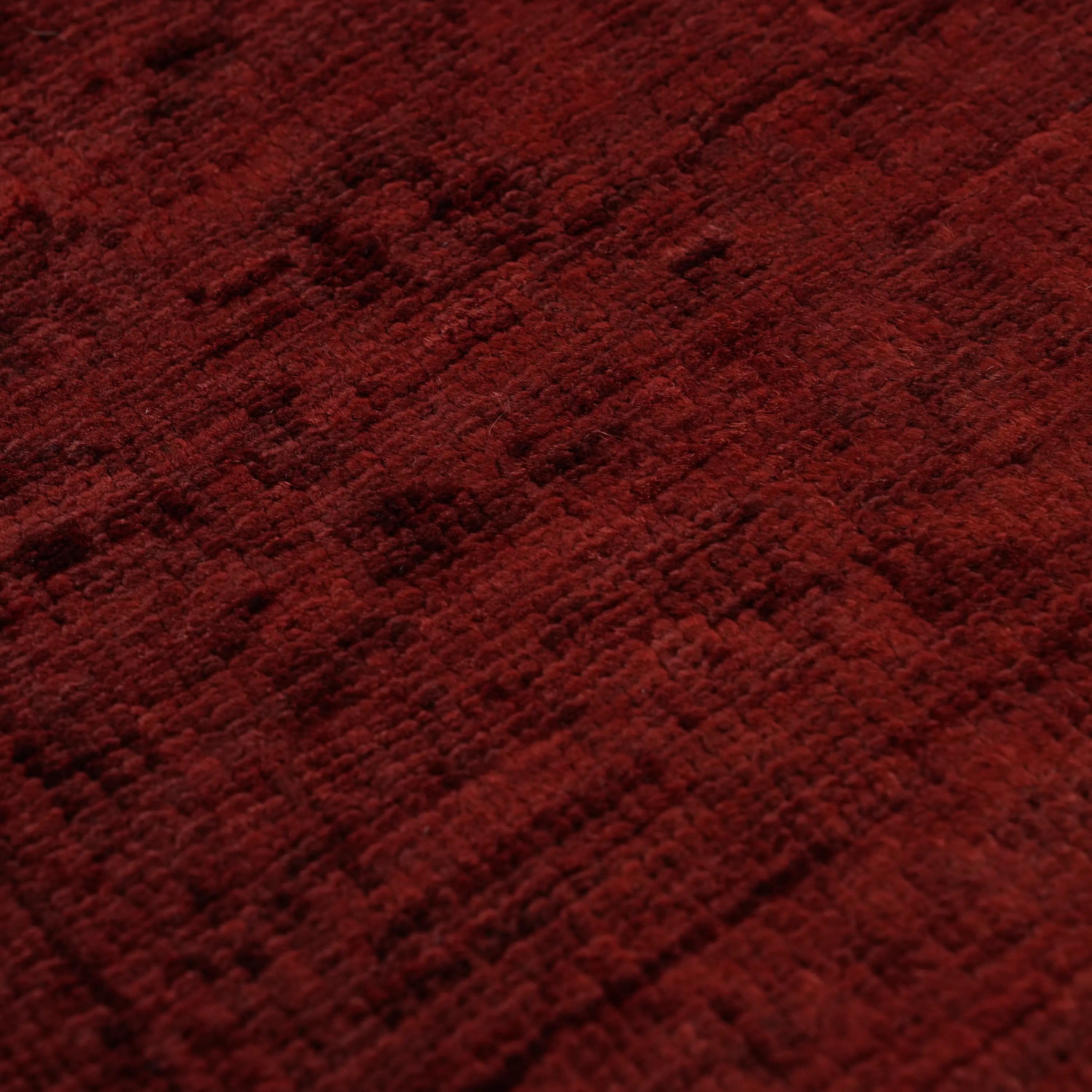 Retro Series Handwoven Vintage Patterned Red Wool Rug