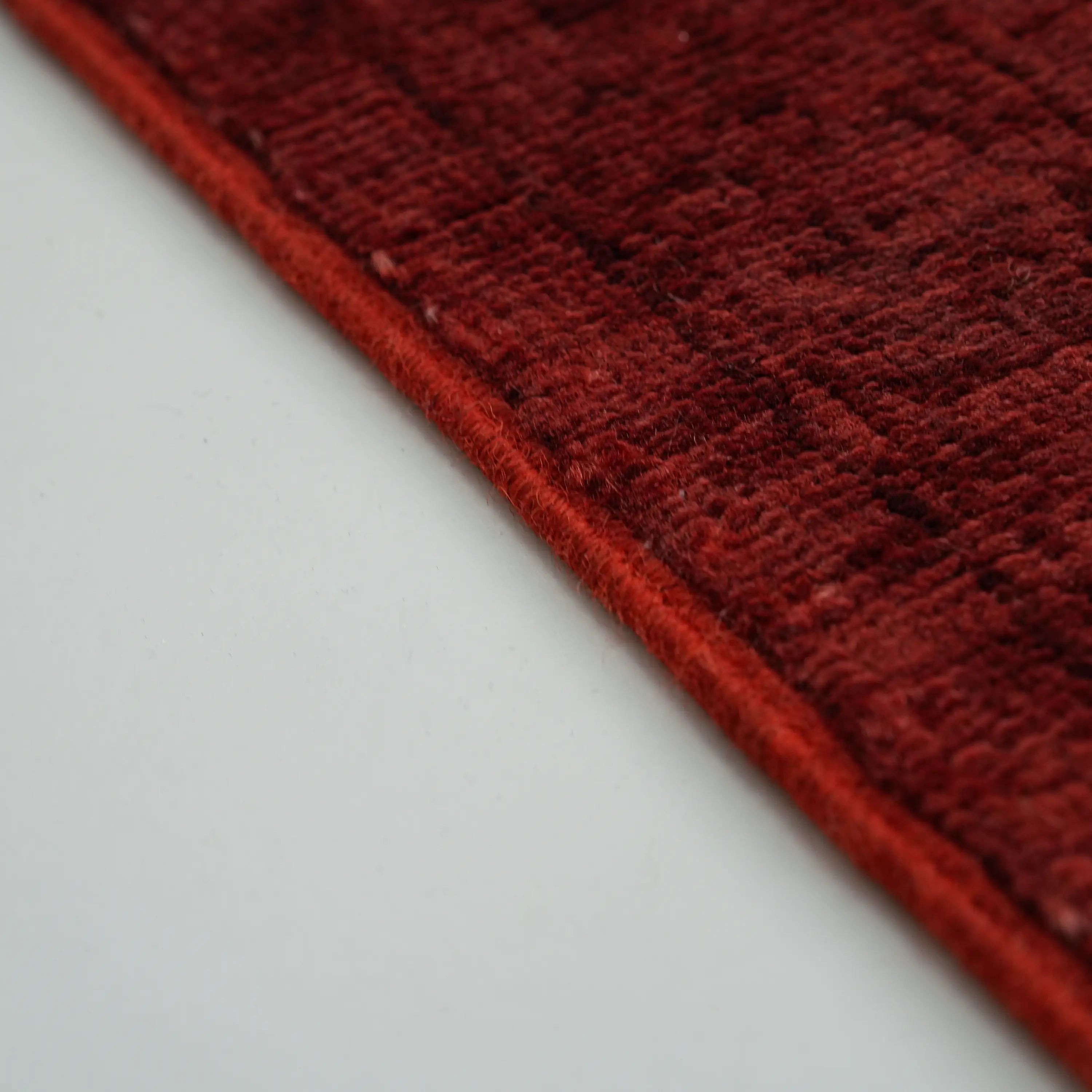 Retro Series Handwoven Vintage Patterned Red Wool Rug