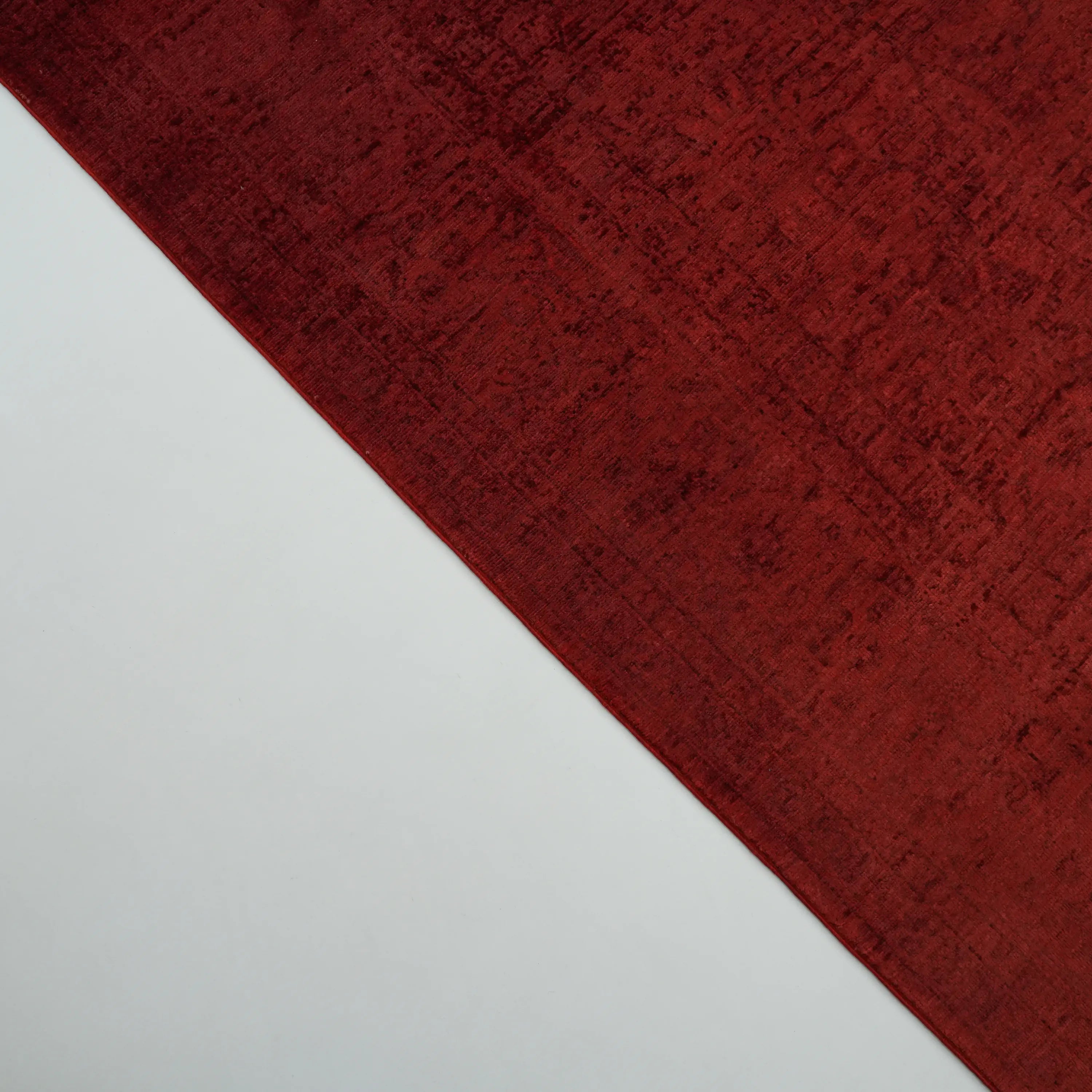 Retro Series Handwoven Vintage Patterned Red Wool Rug