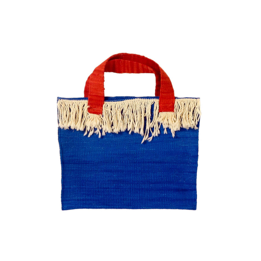 Caché Istanbul Saçak Rug Bag Mavi Kilim Çanta