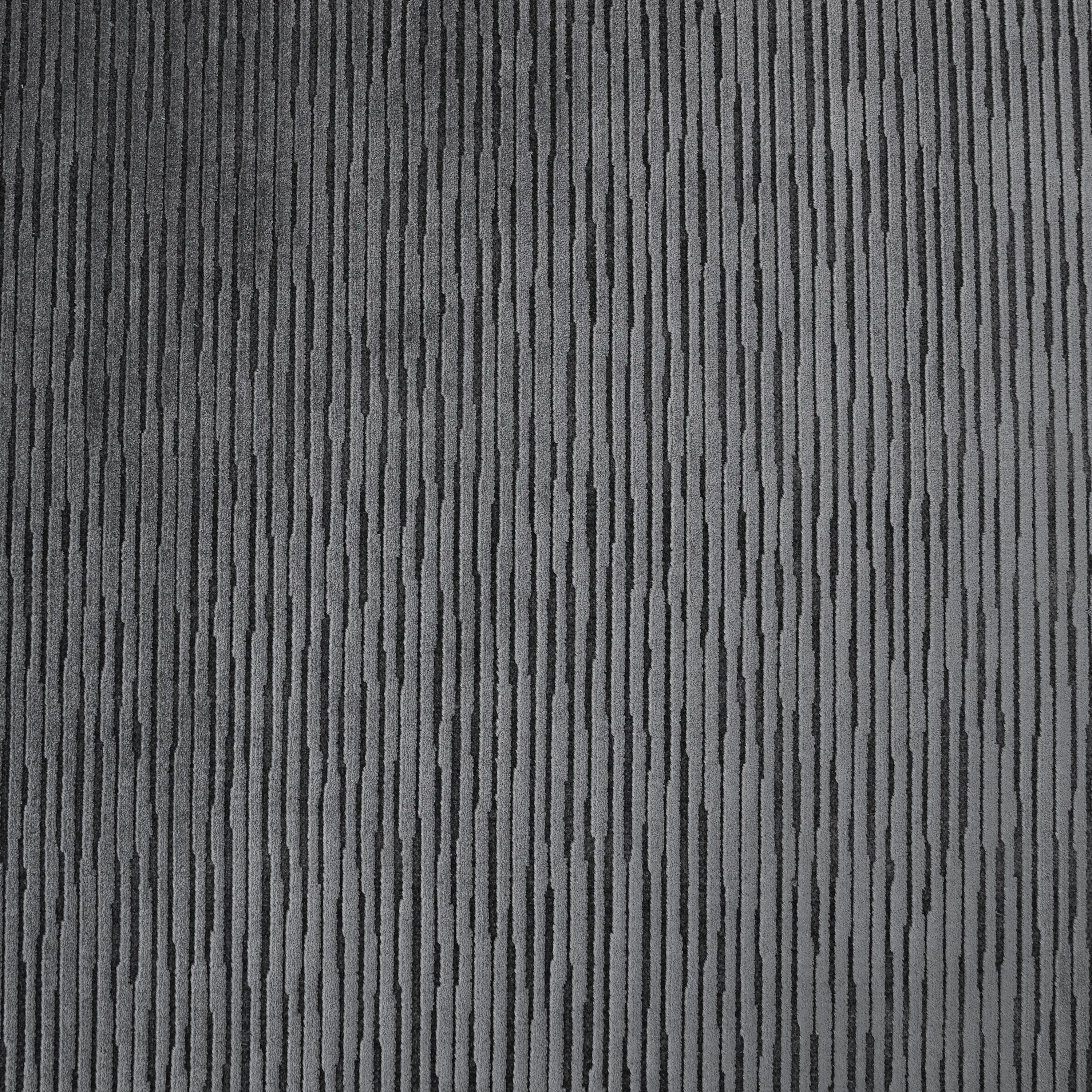 Simple Patterned Anthracite Viscose Rug