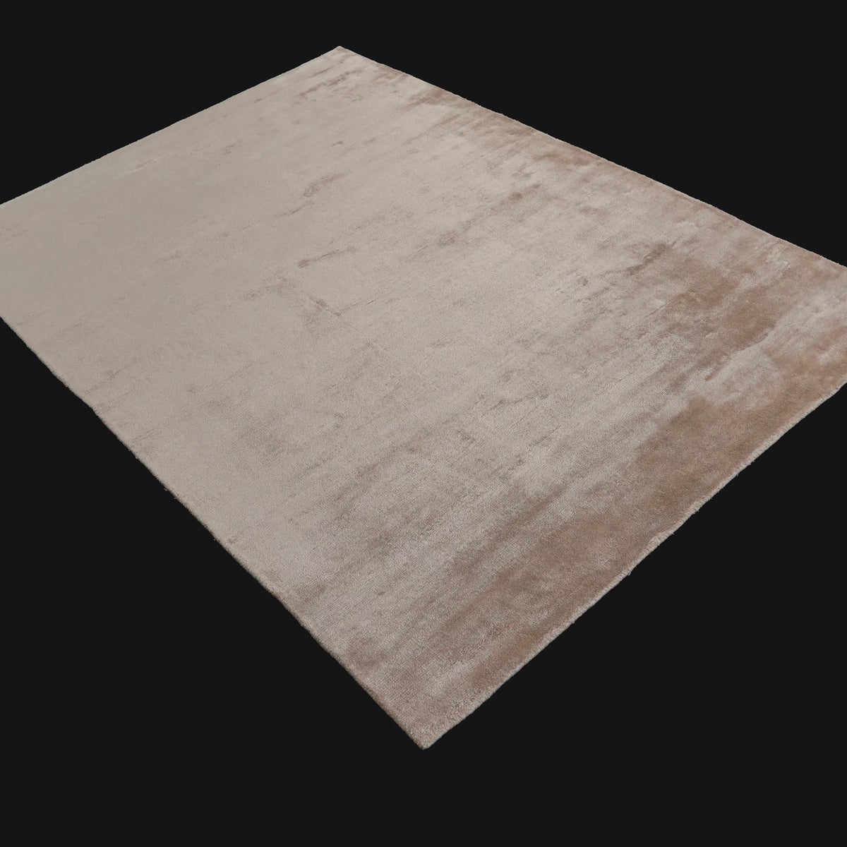 Sade Desenli Bej Viskon Tezgah Dokuma Halı, 140x200 – 200x300 cm — Halıcızade