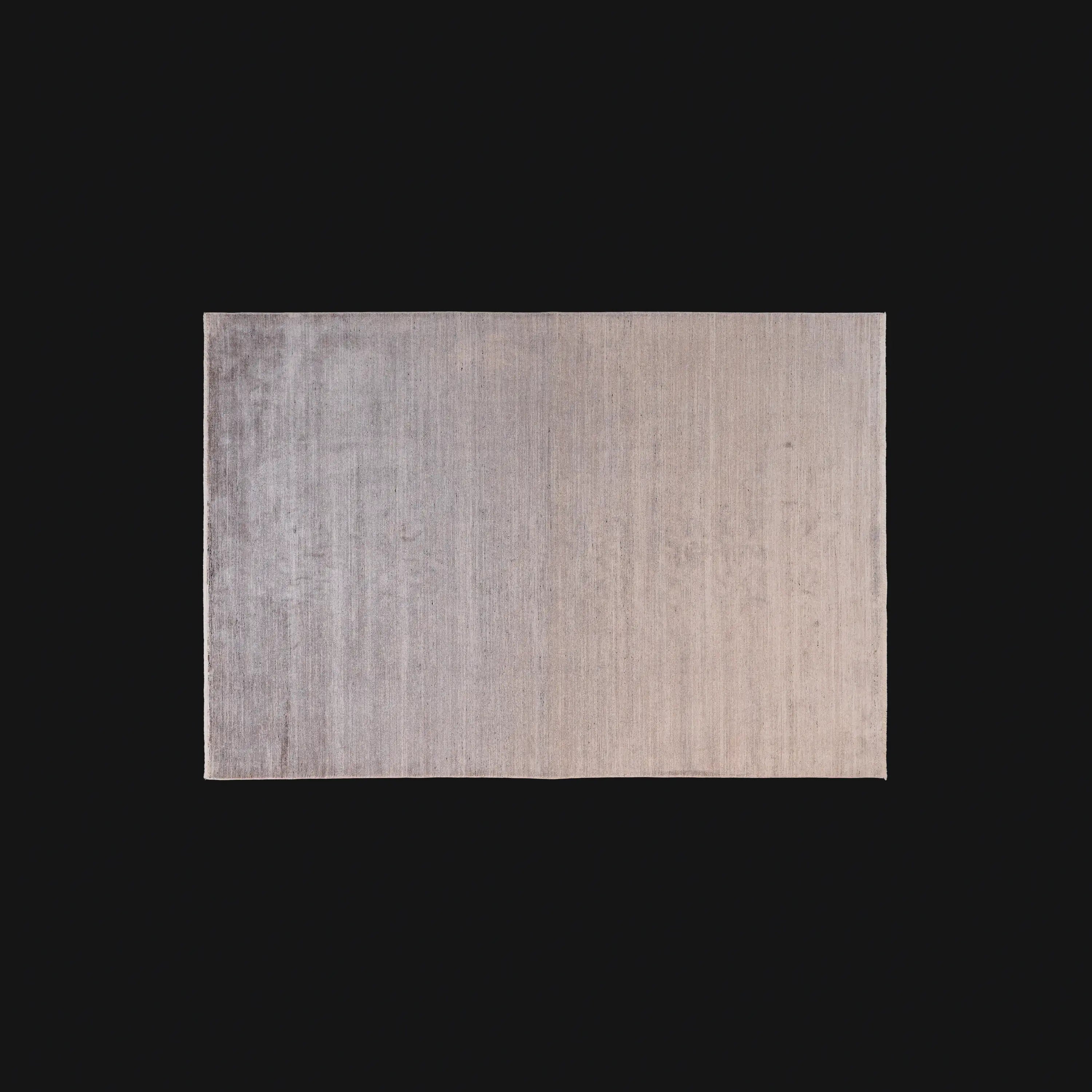 Simple Patterned Gray Viscose Rug