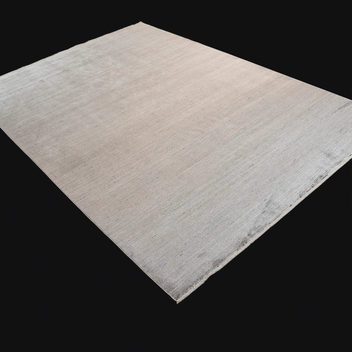 Sade Desenli Gri Viskon Halı, 200x290 cm — Halıcızade