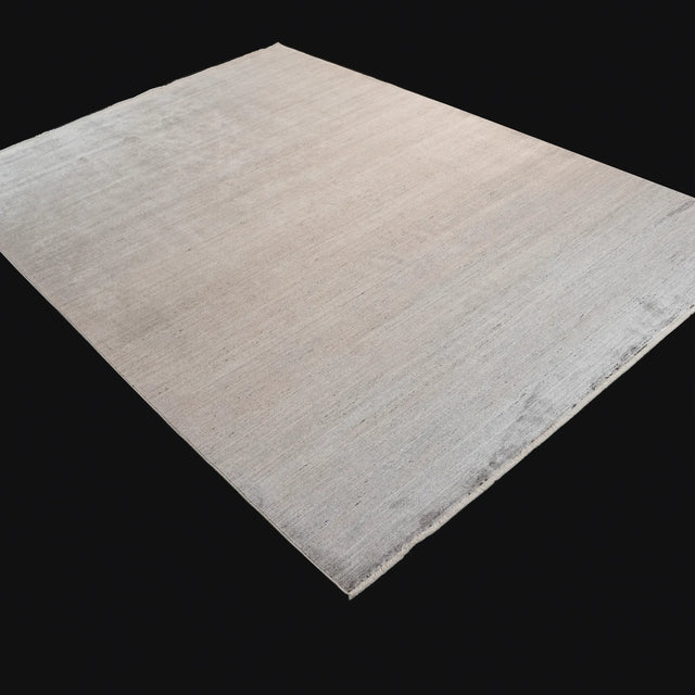 Sade Desenli Gri Viskon Halı, 200x290 cm — Halıcızade