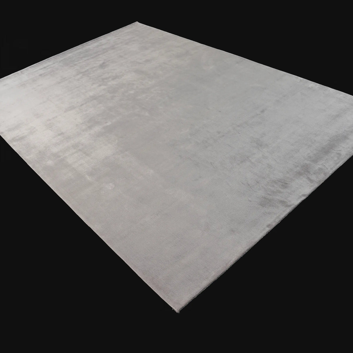Sade Desenli Gri Viskon Halı, 130x190 – 240x340 cm — Halıcızade