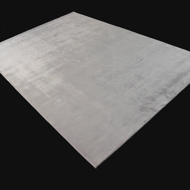 Sade Desenli Gri Viskon Halı, 130x190 – 240x340 cm — Halıcızade