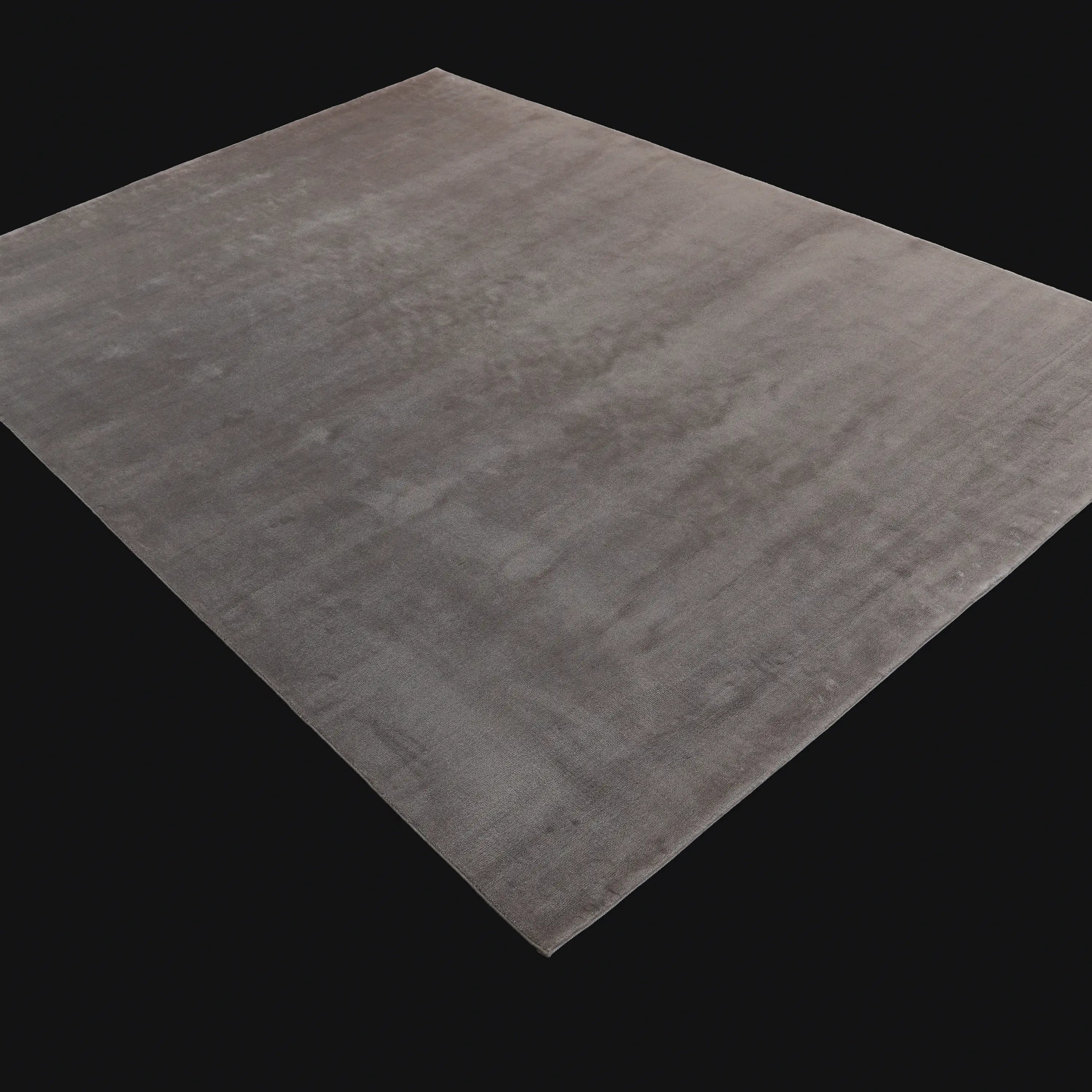 Sade Desenli Gri Viskon Halı