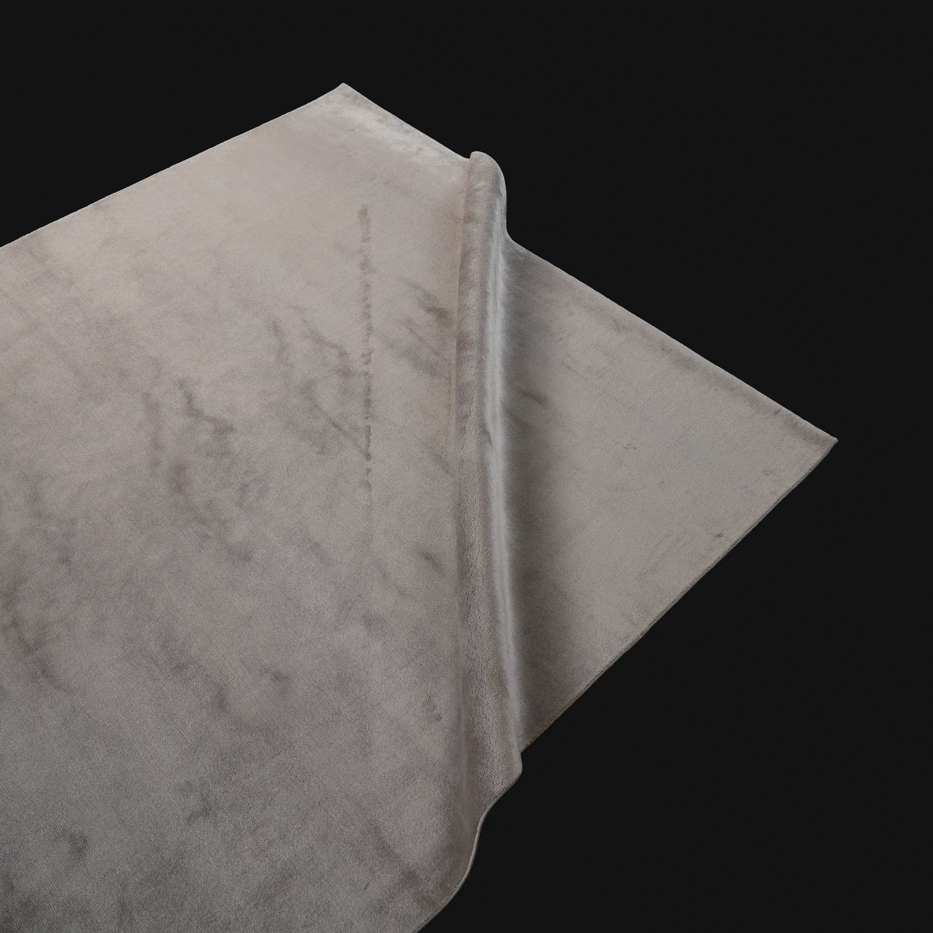 Sade Desenli Gri Viskon Halı