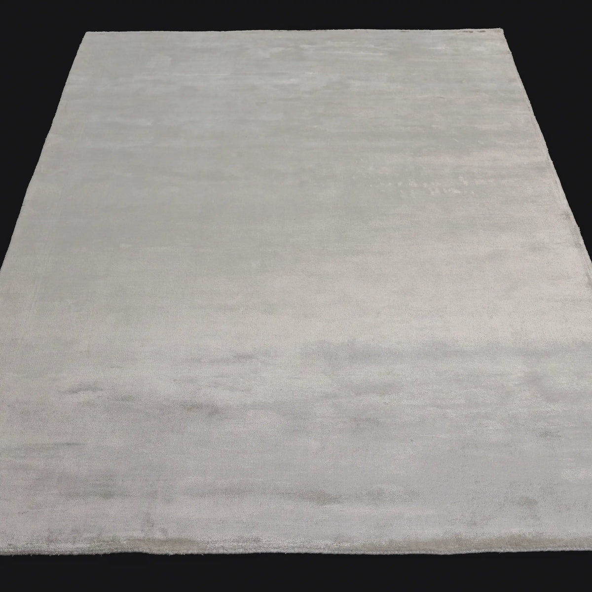 Sade Desenli Gri Viskon Tezgah Dokuma Halı — 140x200, 170x240, 200x300, 250x350 cm