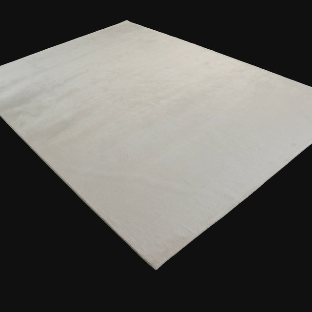 Sade Desenli Krem Viskon Halı, 130x190 – 300x400 cm — Halıcızade