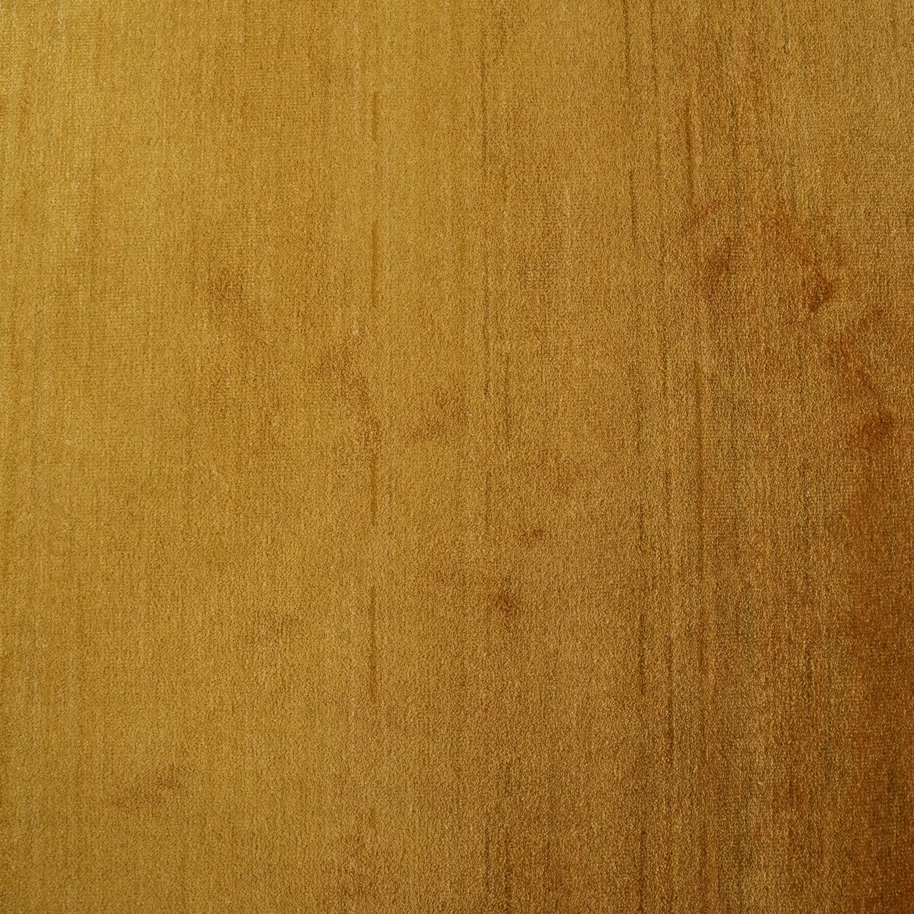 Simple Patterned Yellow Viscose Rug