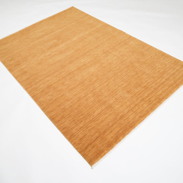 Sade Desenli Sarı Yün Halı, 130x190 cm — Halıcızade