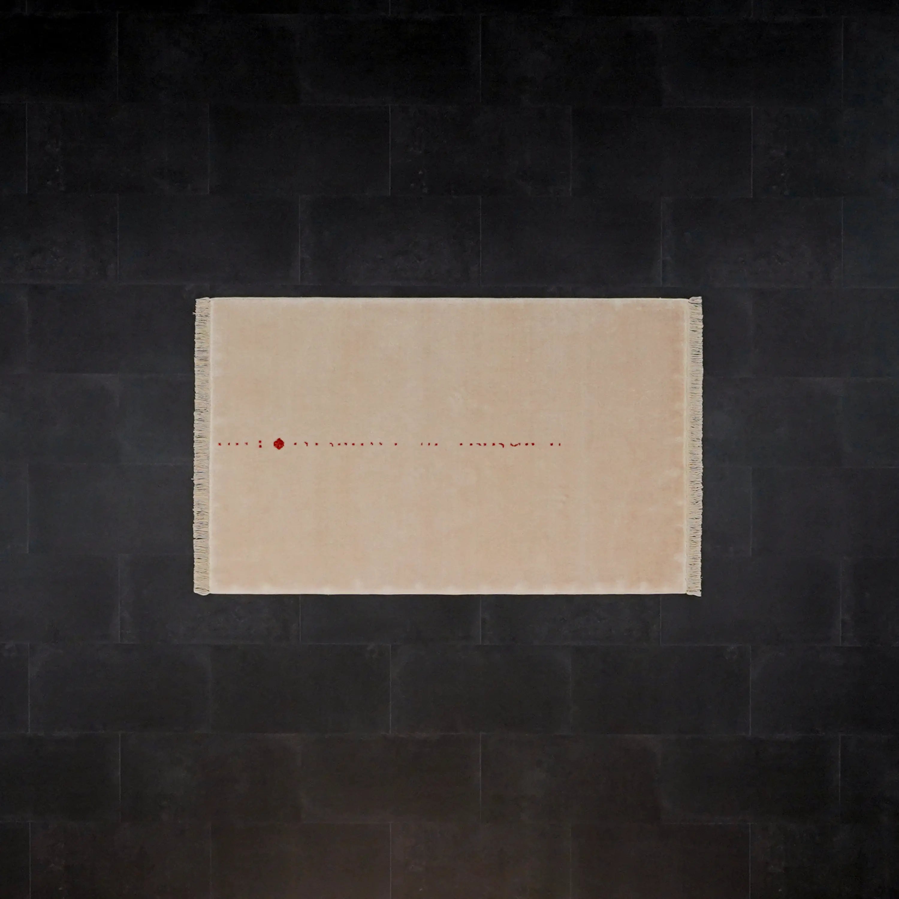 Plain Patterned Tencel White Loom Woven Prayer Rug Rug