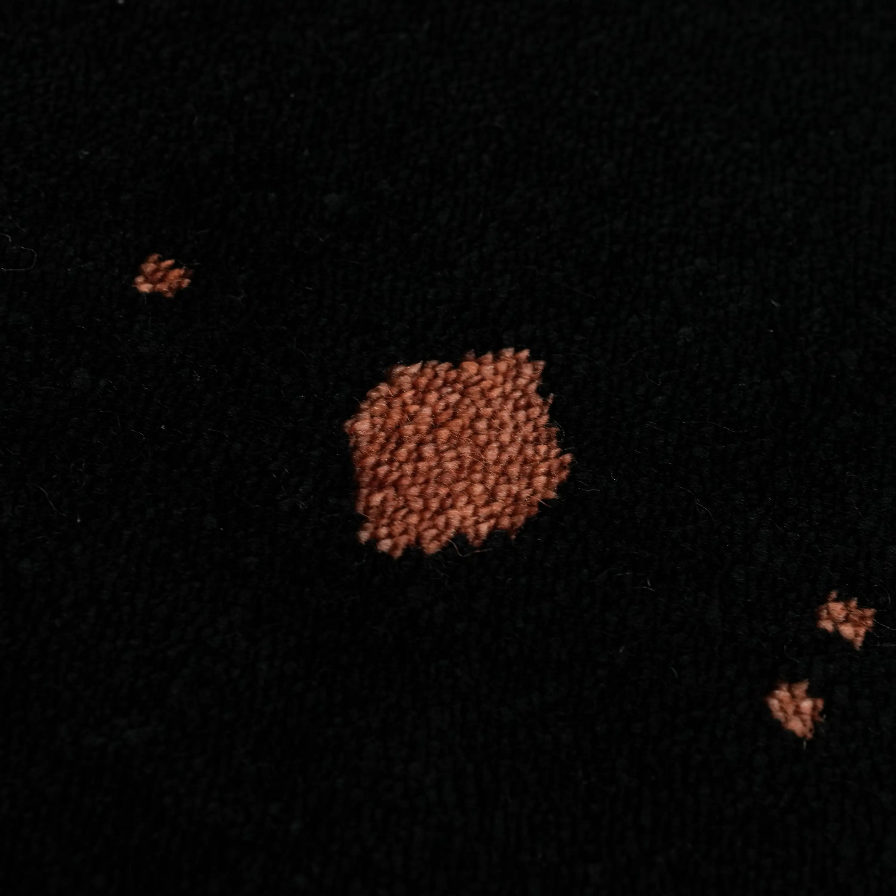 Plain Patterned Tencel Black Loom Woven Prayer Rug Rug