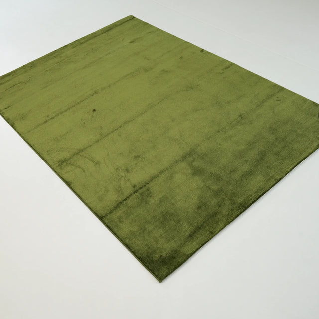 Sade Desenli Yeşil Viskon Halı, 80x150 – 200x290 cm — Halıcızade