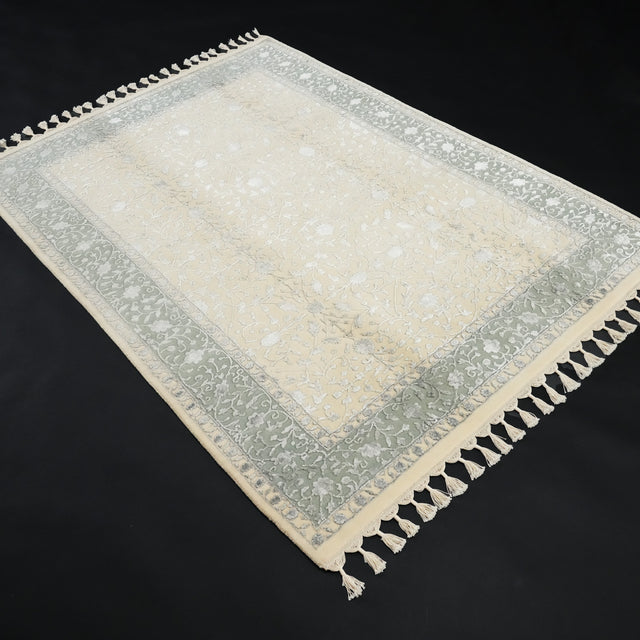 Safir Serisi Uşak Desenli El Dokuma Oymalı Halı, mavi, 95x160 – 135x190 cm — Halıcızade