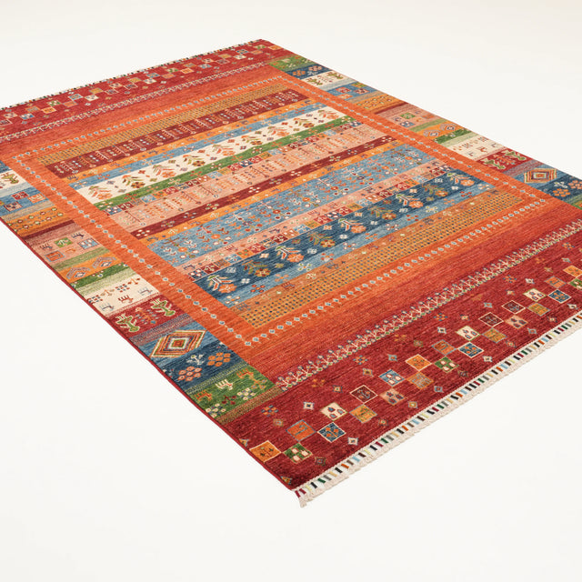 Şahzade Serisi El Dokuma Anadolu Desenli Rengarenk Yün Halı, 178x239 cm — Halıcızade