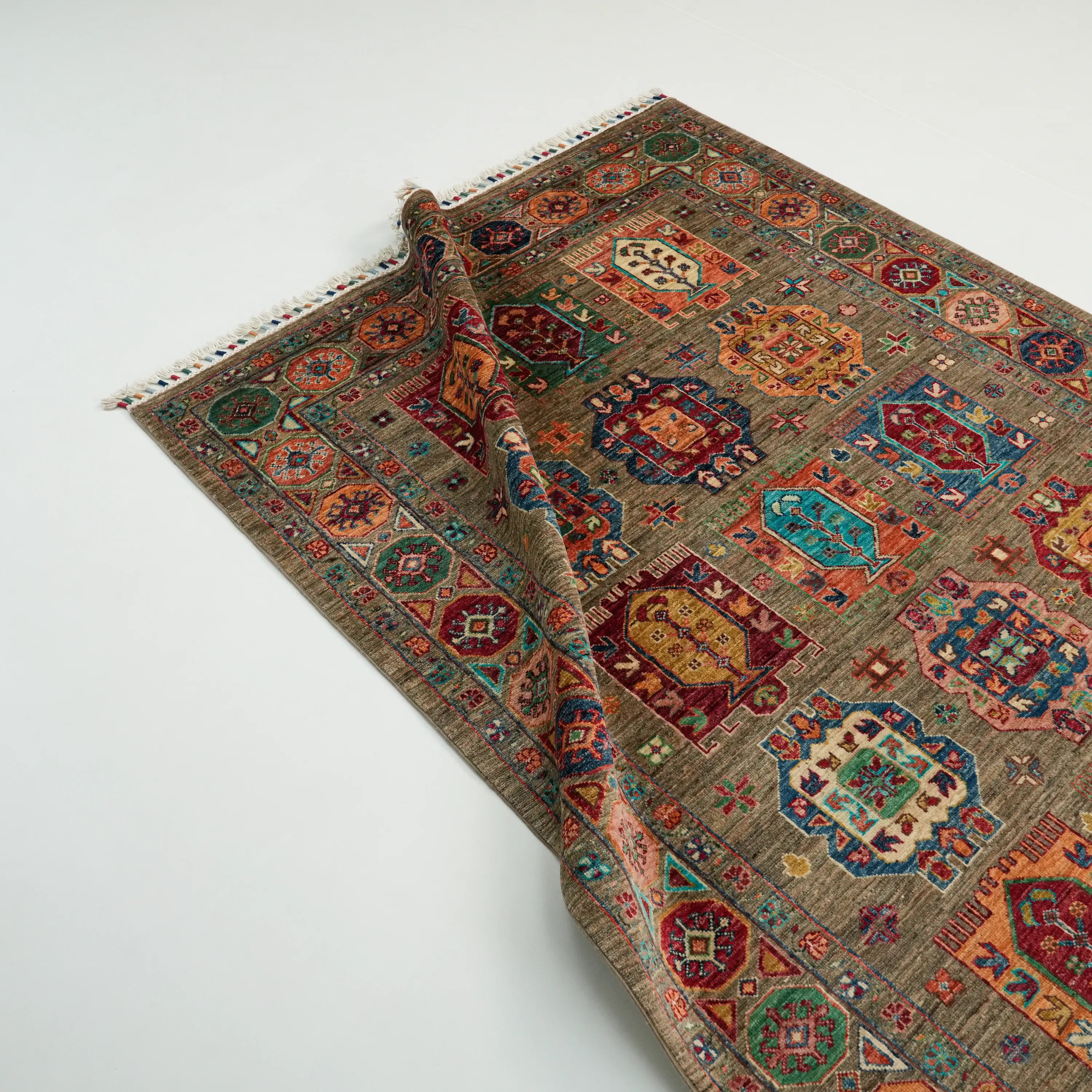 Şahzade Series Handwoven Anatolian Patterned Mink Wool Rug