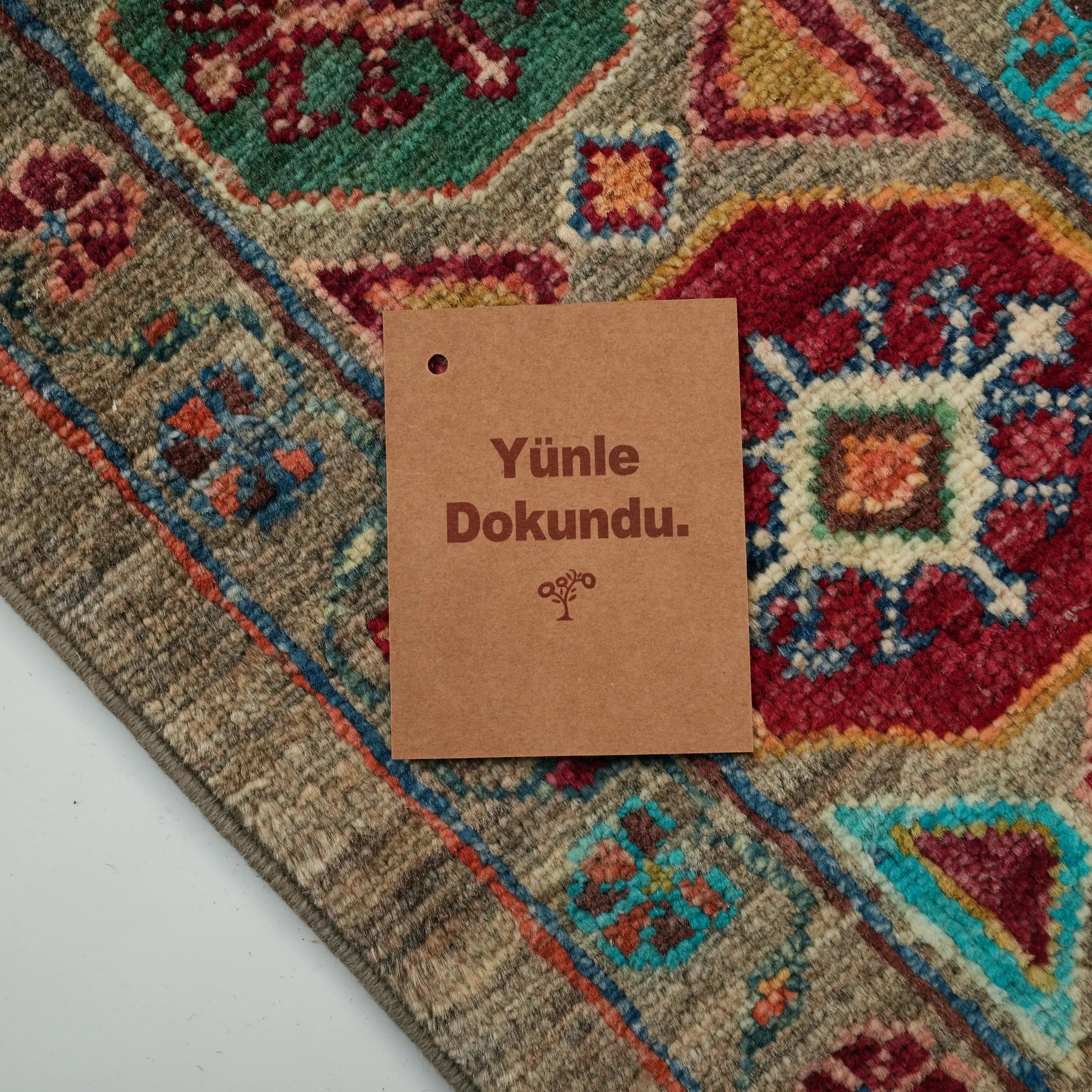 Şahzade Series Handwoven Anatolian Patterned Mink Wool Rug