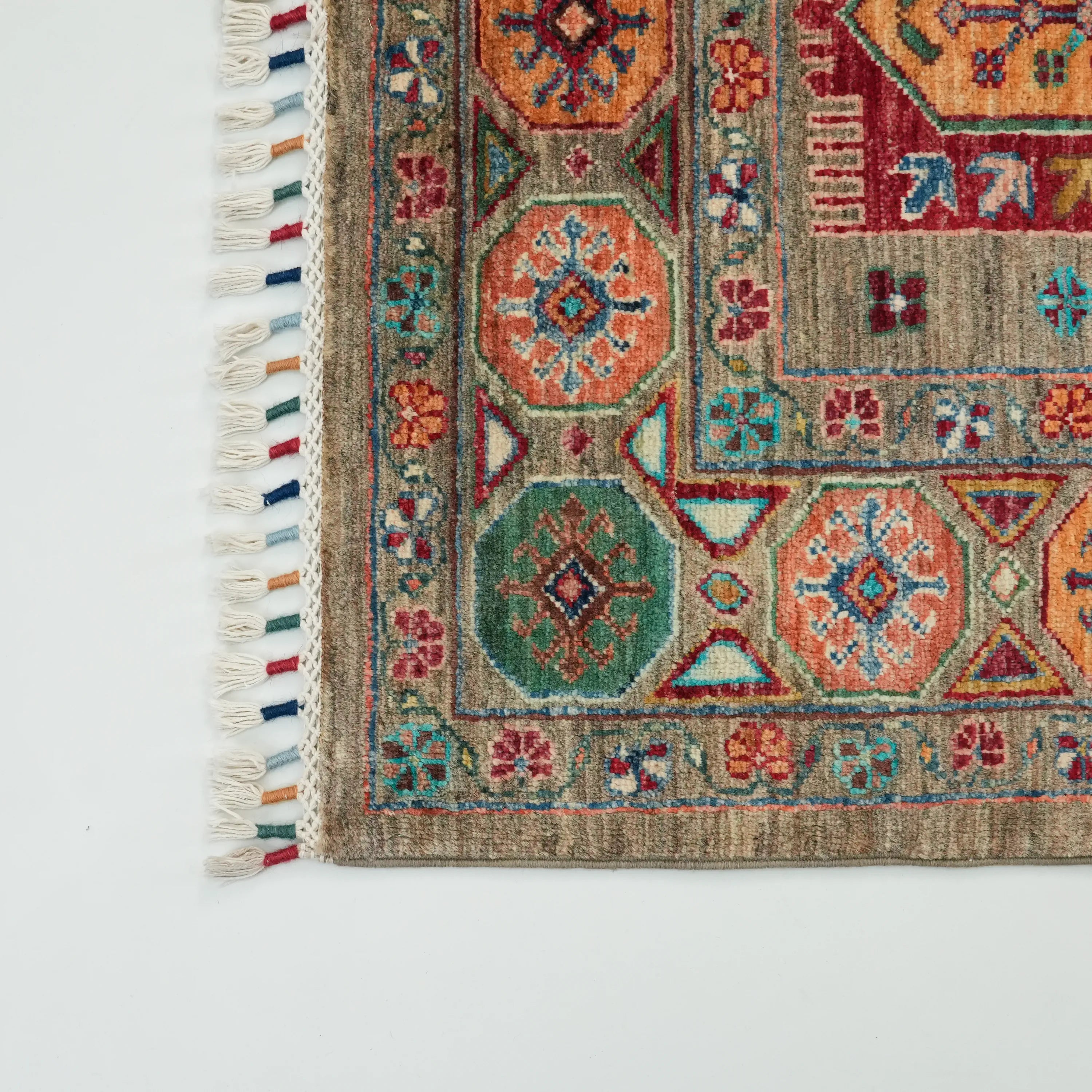 Şahzade Series Handwoven Anatolian Patterned Mink Wool Rug