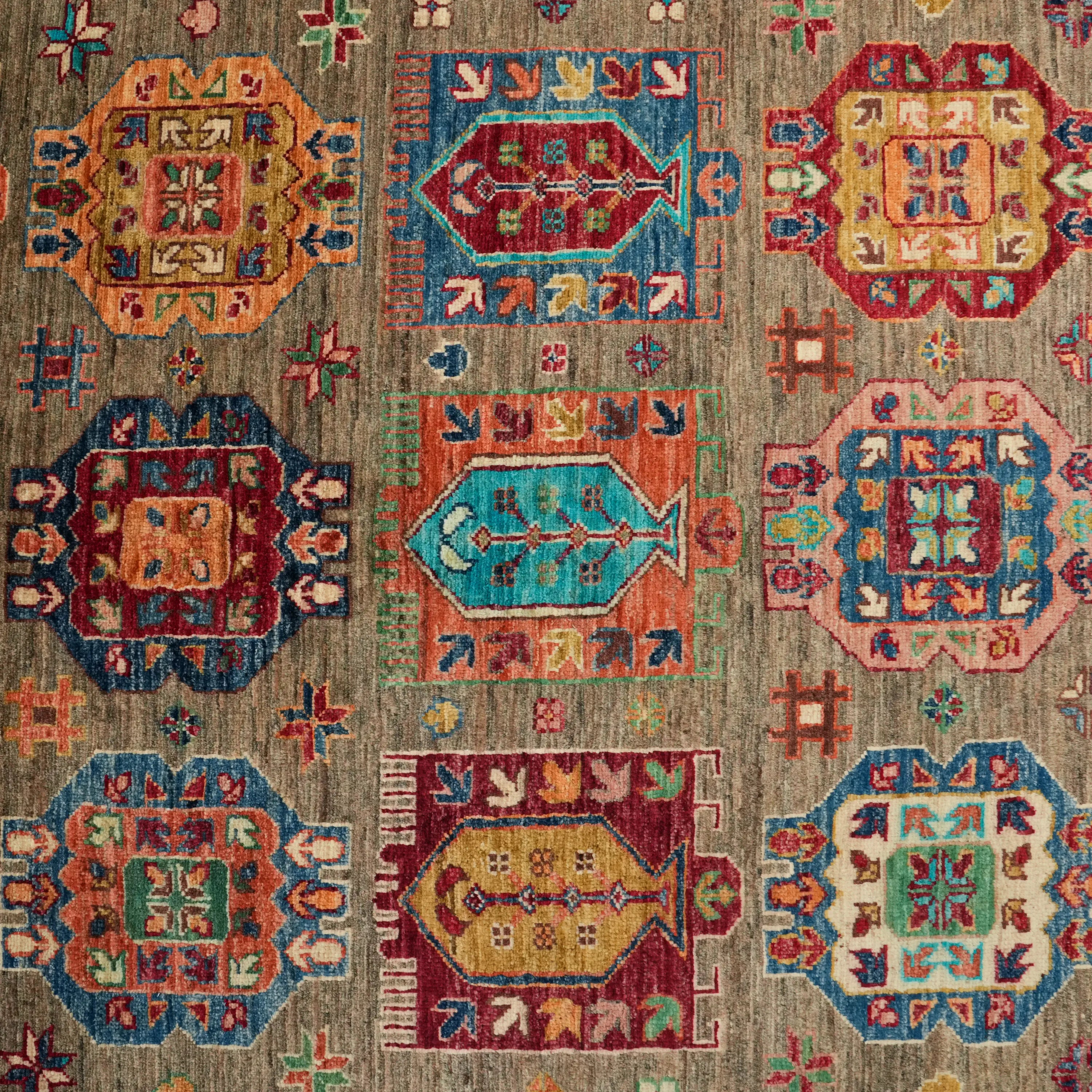 Şahzade Series Handwoven Anatolian Patterned Mink Wool Rug