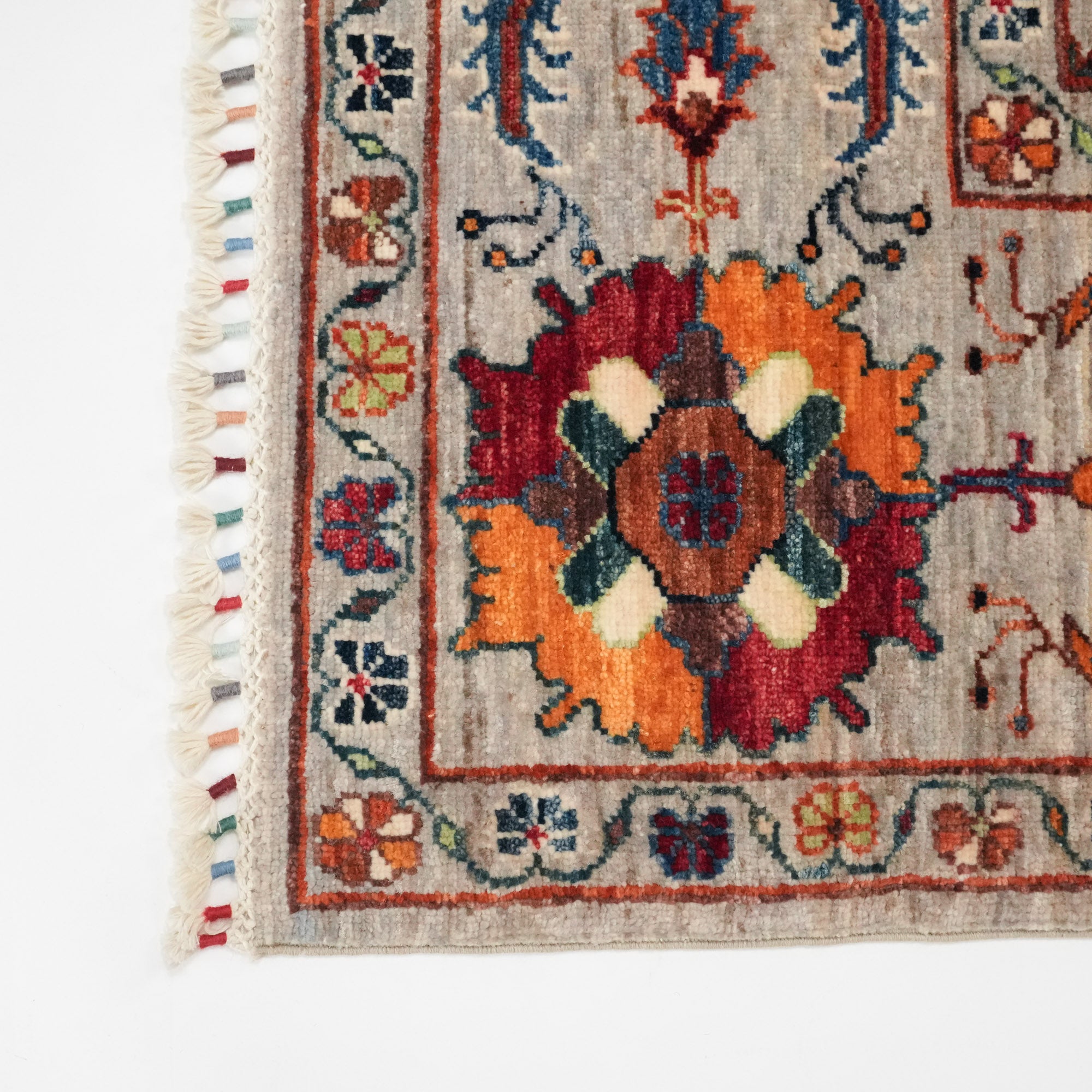 Şahzade Series Handwoven Uşak Patterned Gray Rug