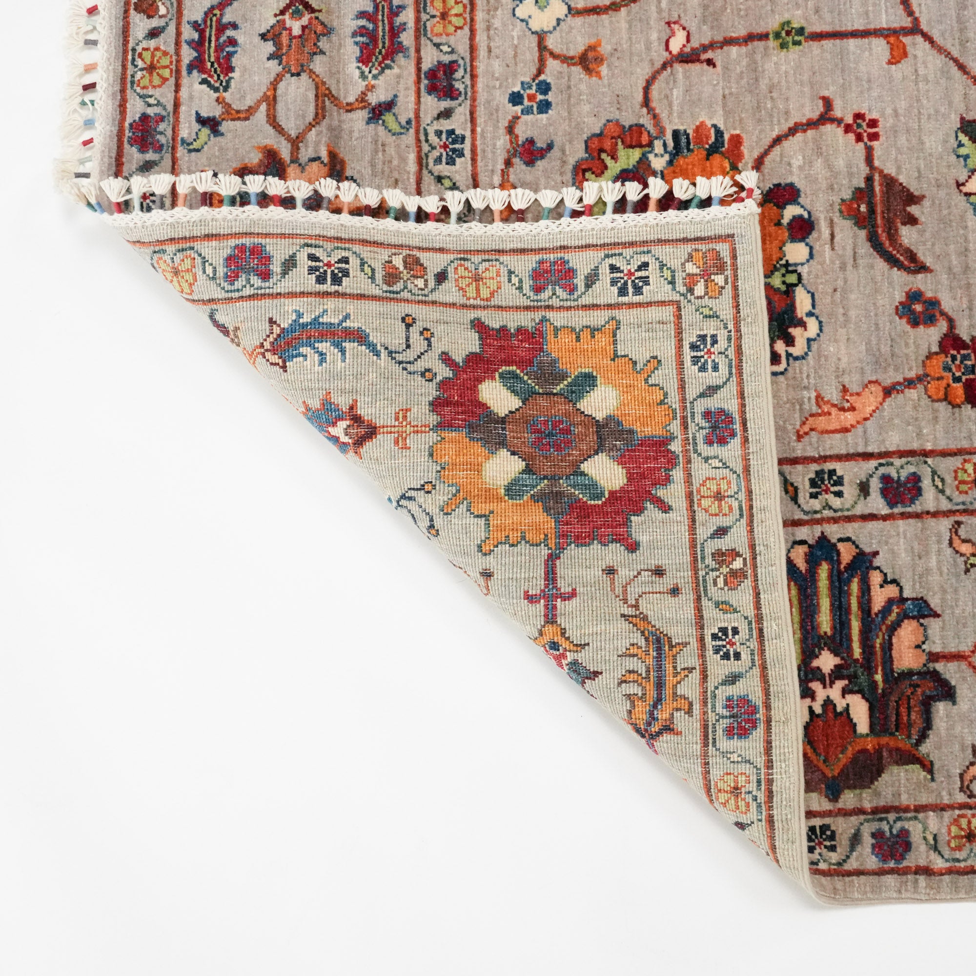 Şahzade Series Handwoven Uşak Patterned Gray Rug