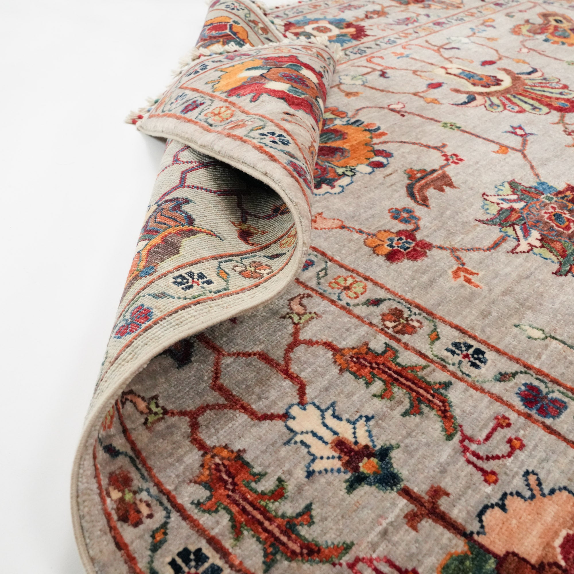 Şahzade Series Handwoven Uşak Patterned Gray Rug