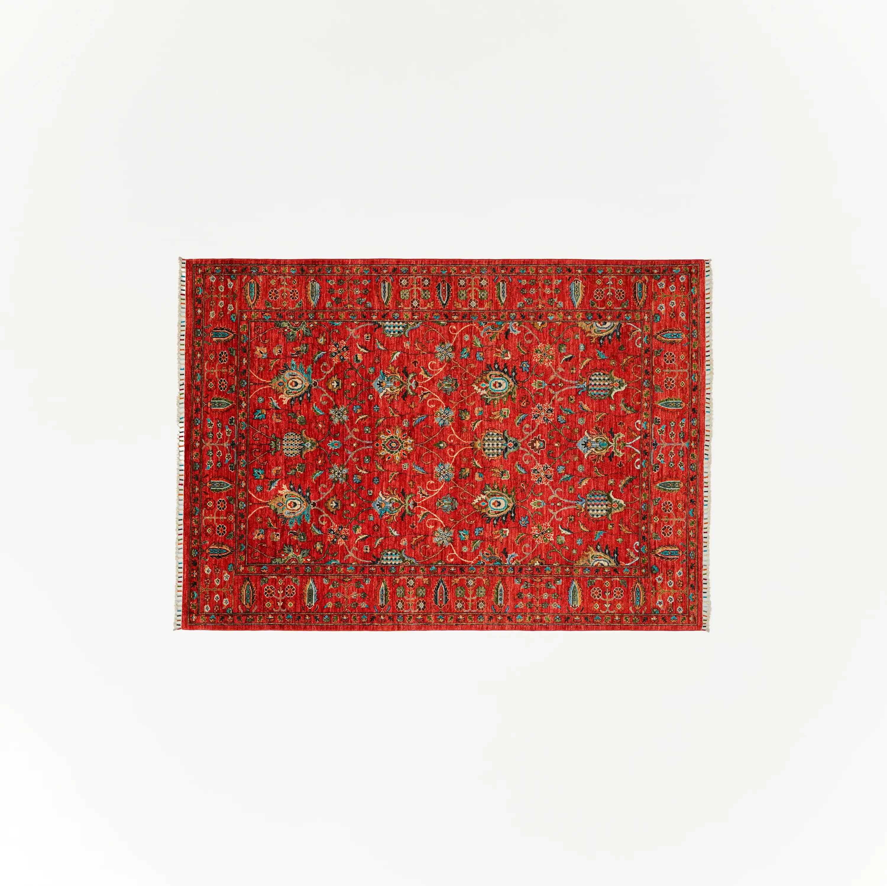 Şahzade Serisi El Dokuma Uşak Desenli Kırmızı Yün Halı